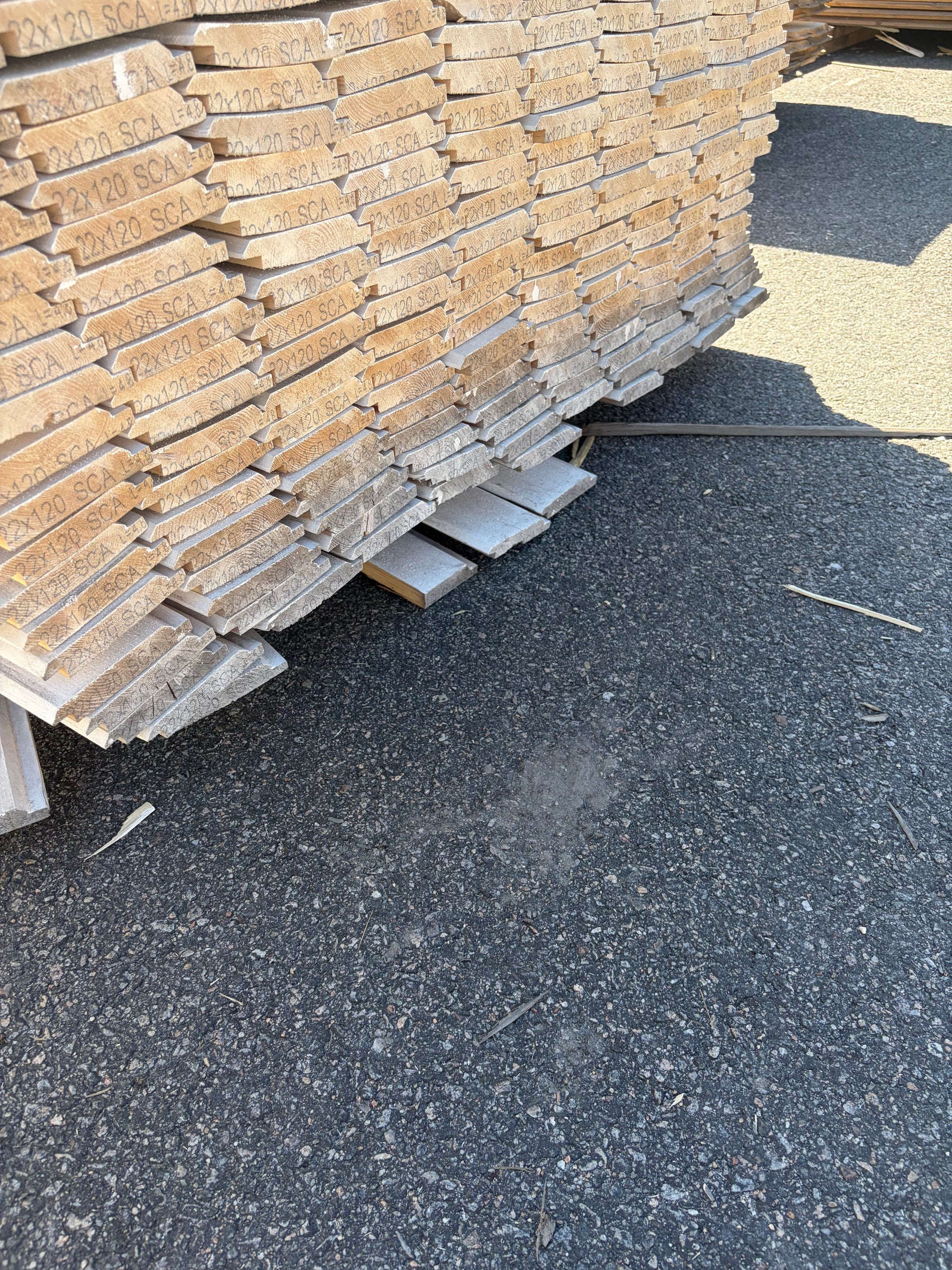 Paket Ytterpanel Dubbelfas Fals 22x120mm, 260st 4.80m Mellanstruken