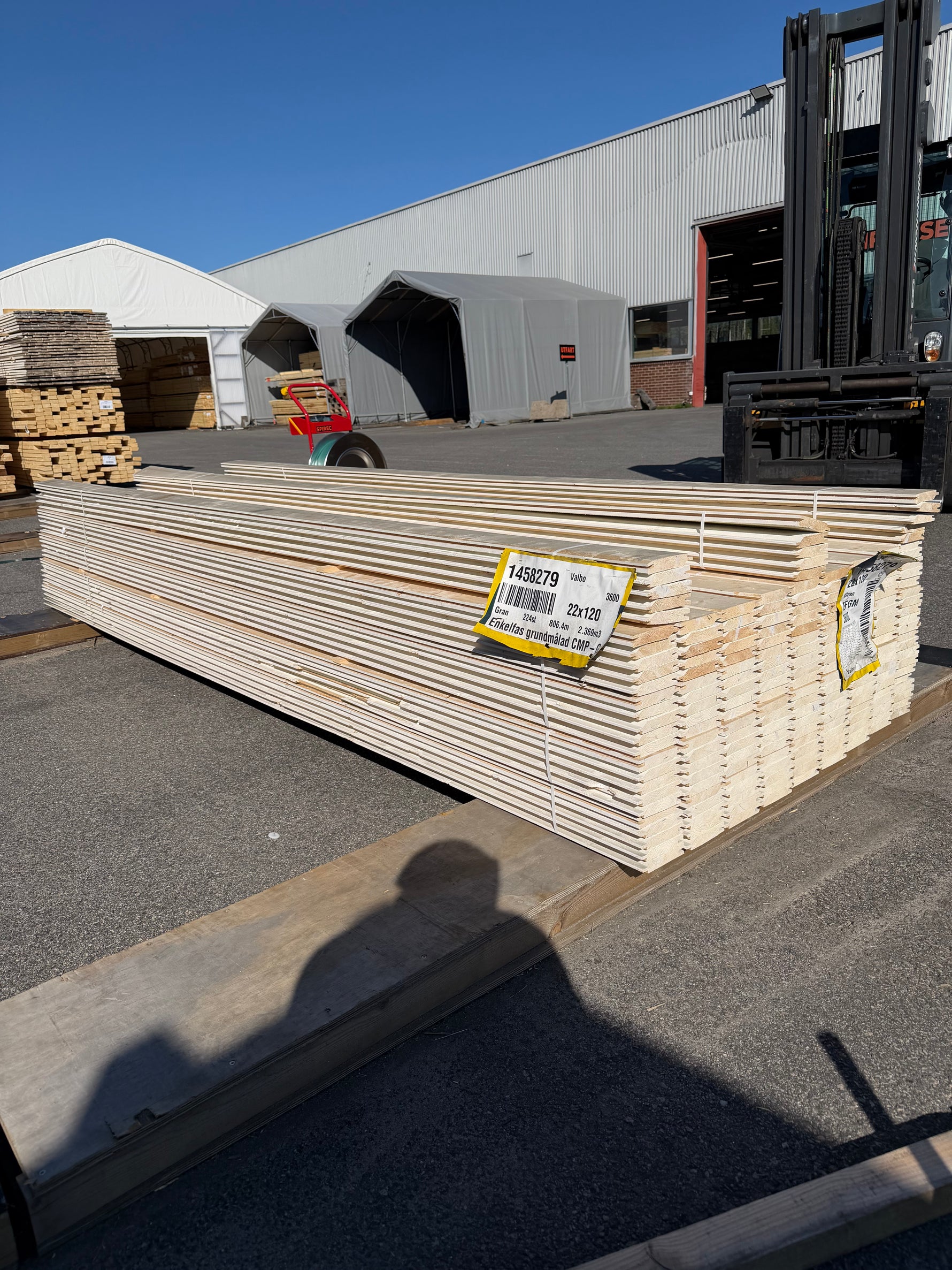 Paket Ytterpanel Enkelfas 22x120mm 3.60m, 195 st