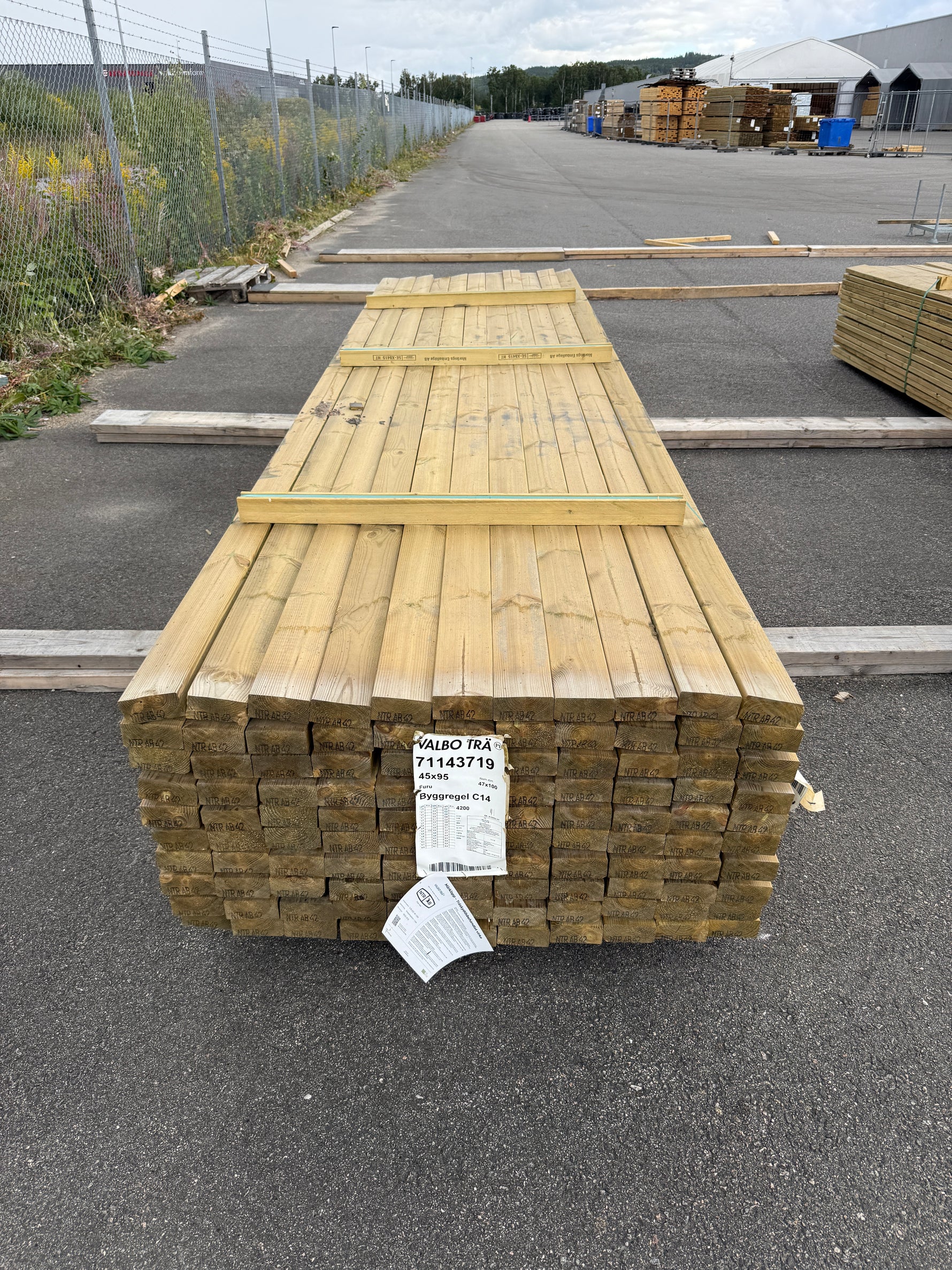 Paket Tryckimpregnerade Reglar 45×95mm, 110 st 4,20 m (C14)