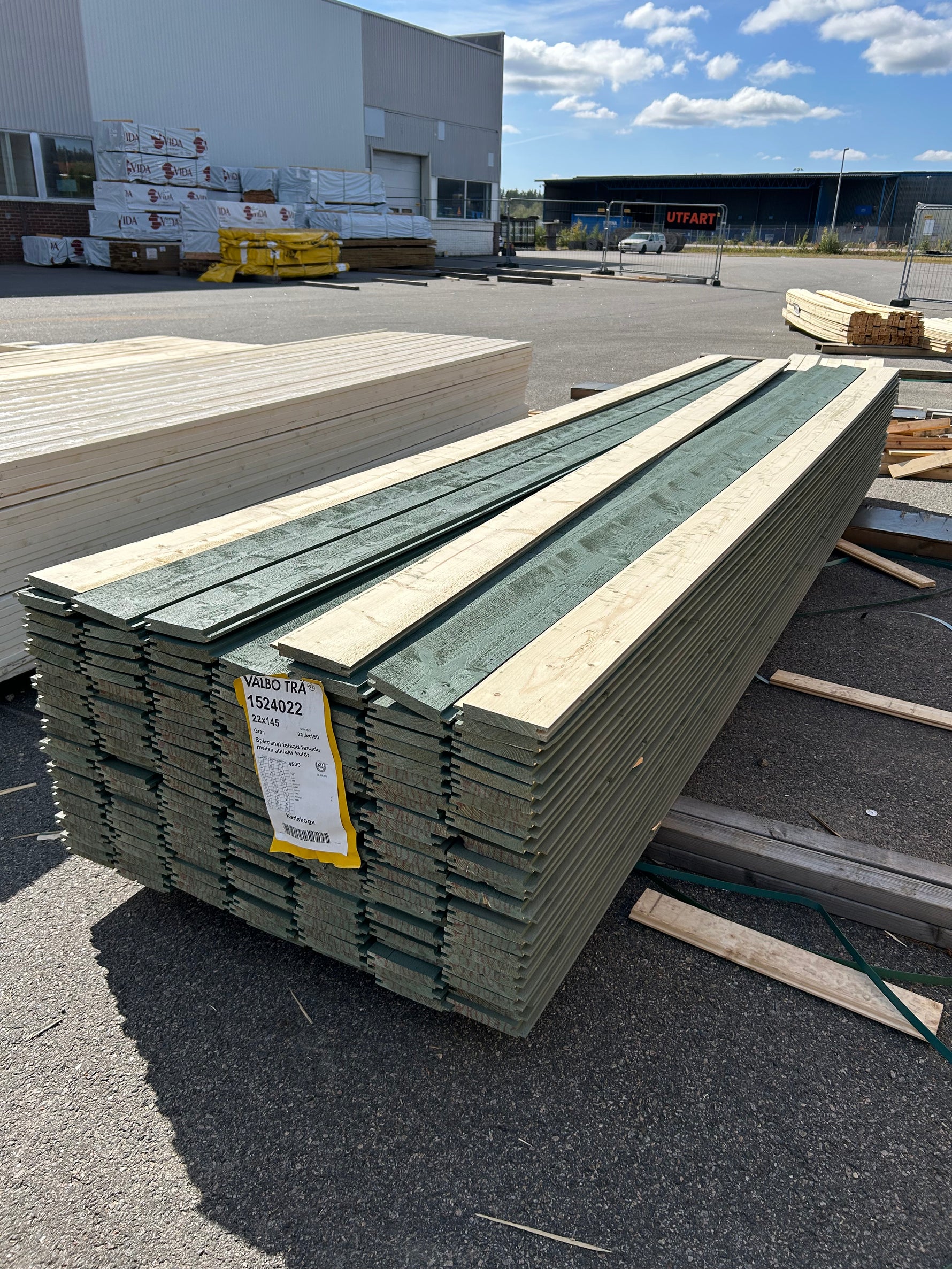 Paket Spontad Spårpanel 22x145mm 4,50m 170st Gran