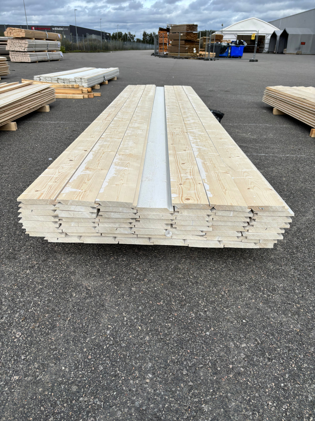 Paket Falsad Dubbelfas 22x145mm, 54st 4,20m Grundmålad
