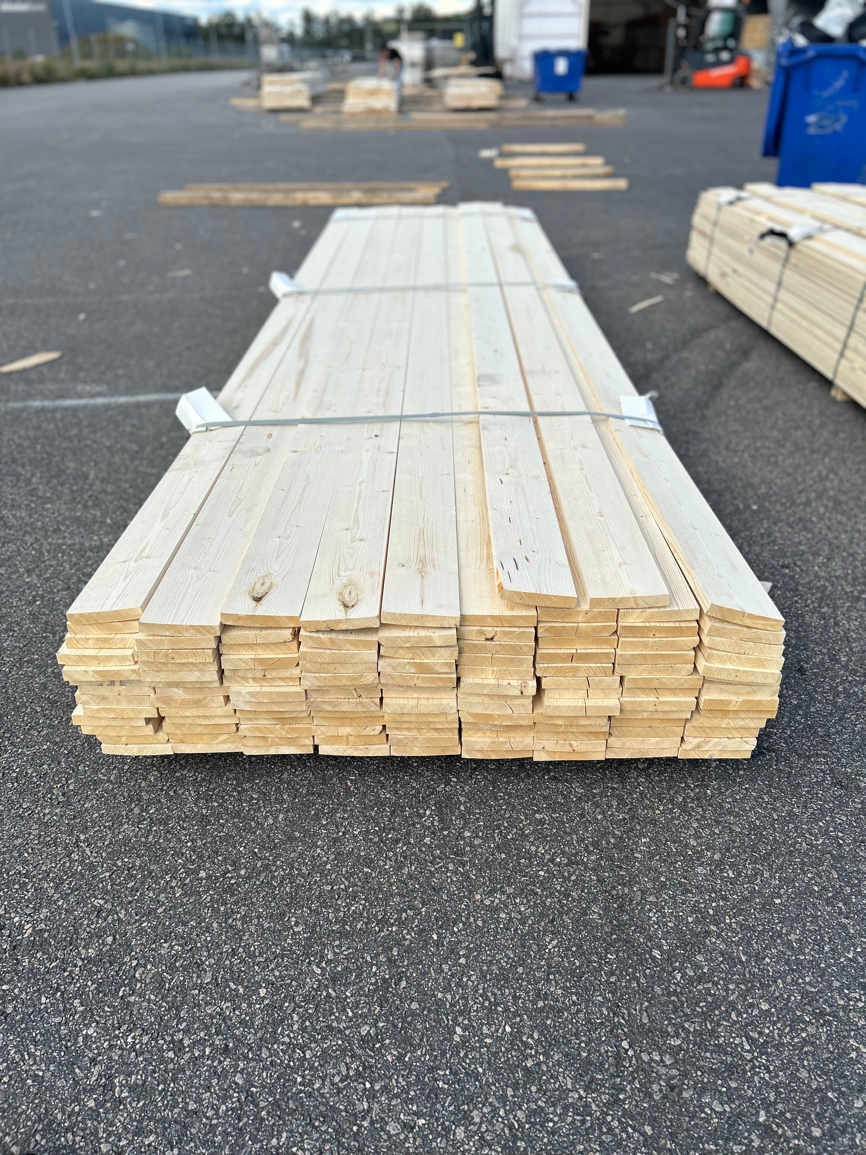 Paket Finsågad Panel 22x120mm 119st 4.20m – Andra sortering