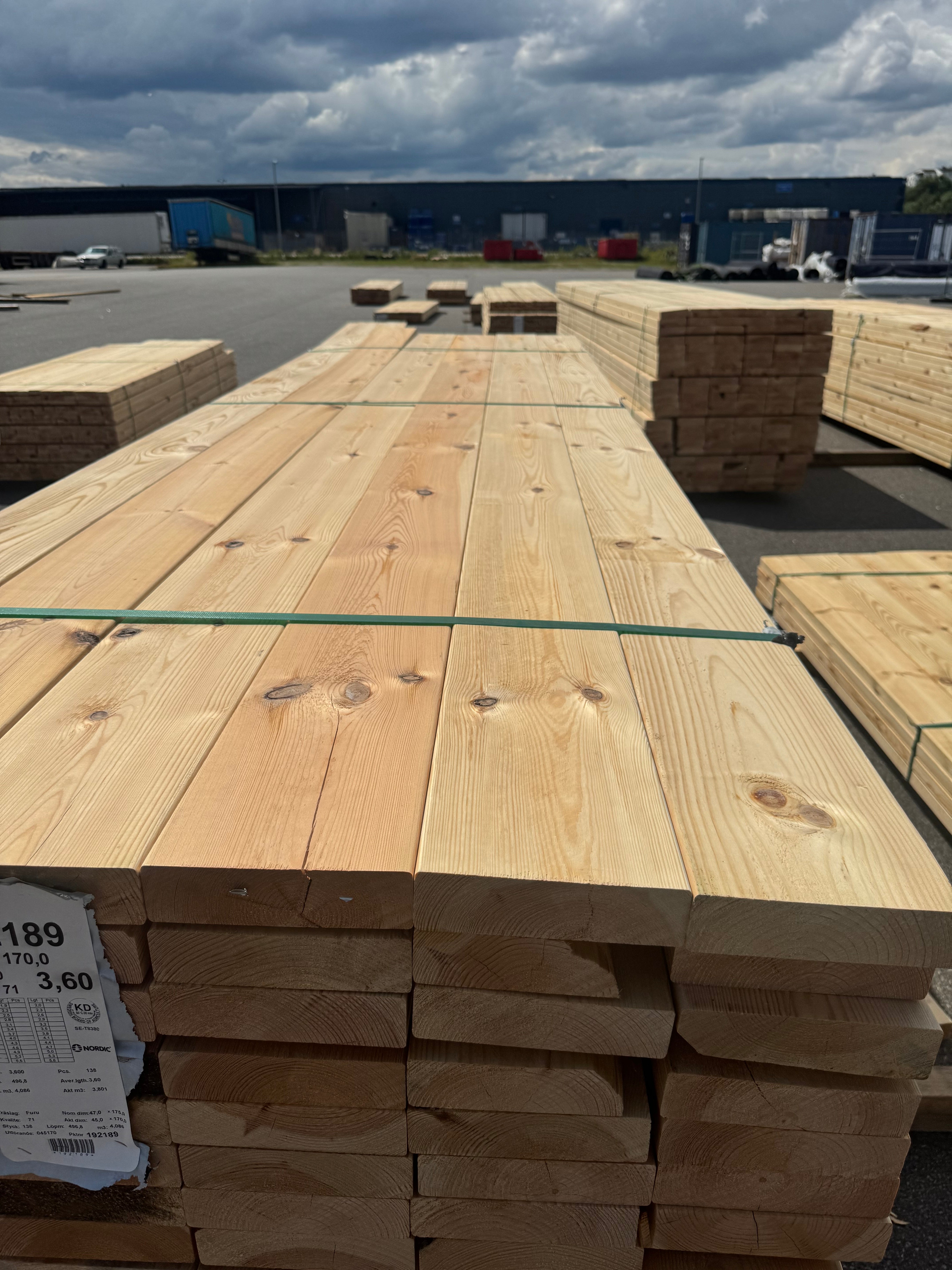 Paket Reglar 45x170 – 138 st (3,60 m, furu)