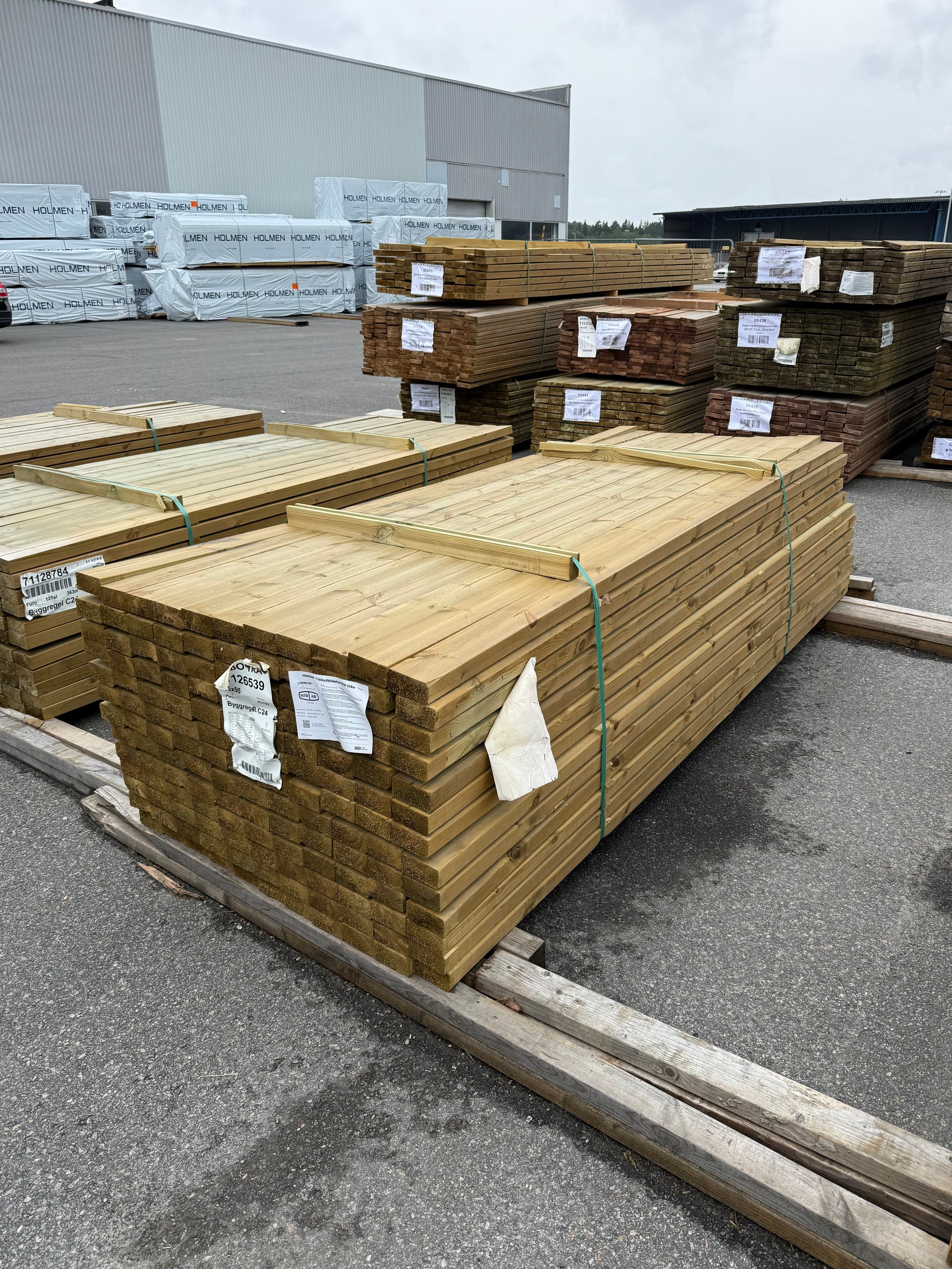 Paket Tryckimpregnerade Reglar 45x95mm 3.0m 143st