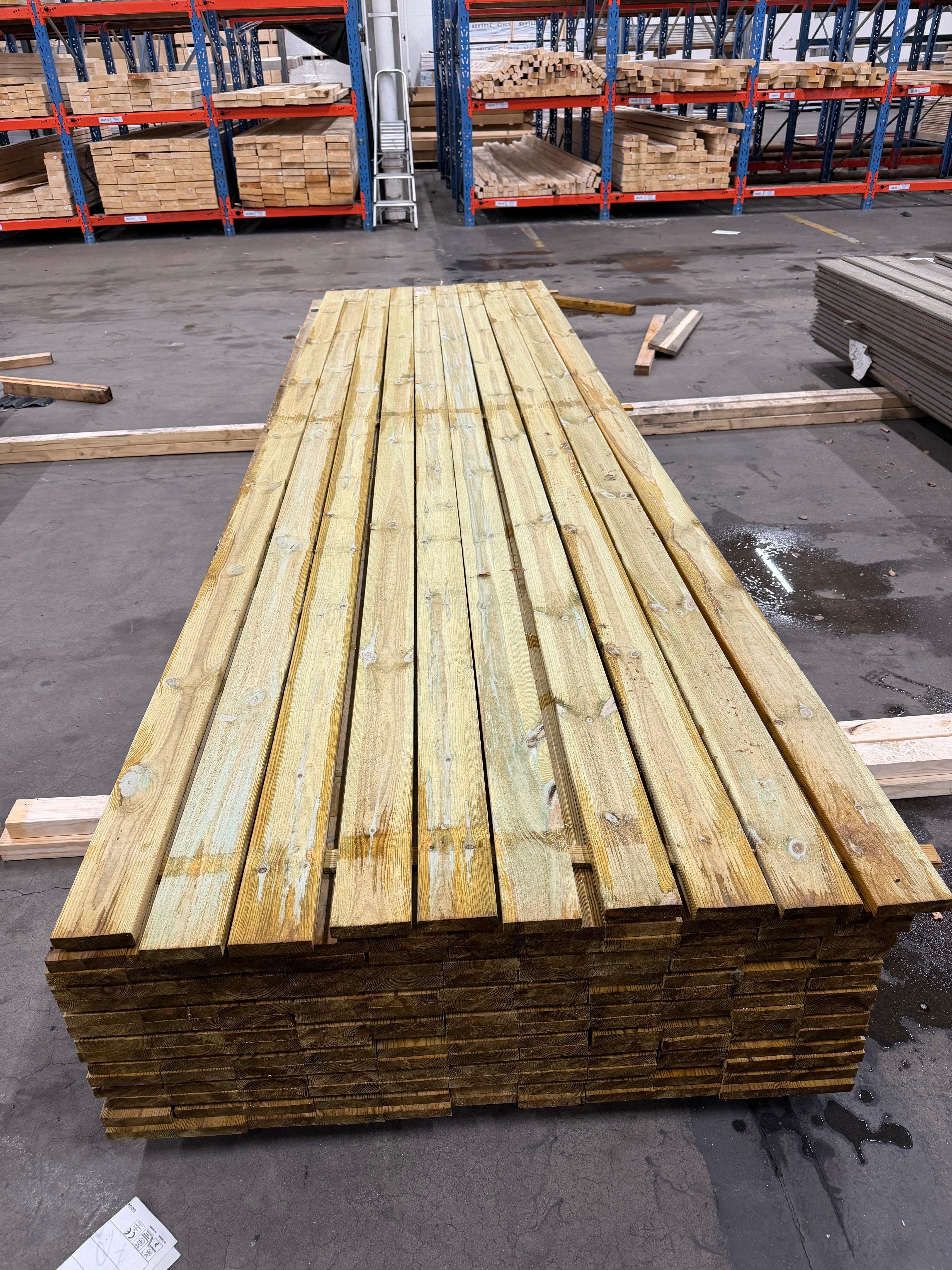 Paket Finsågad Panel 22x95 mm – 164 st Tryckimpregnerad