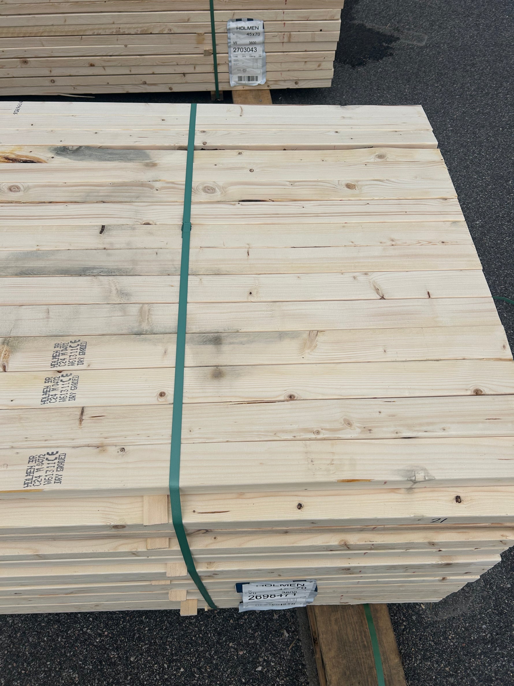 Paket Reglar 45x70mm 2,70-3,60m 239st
