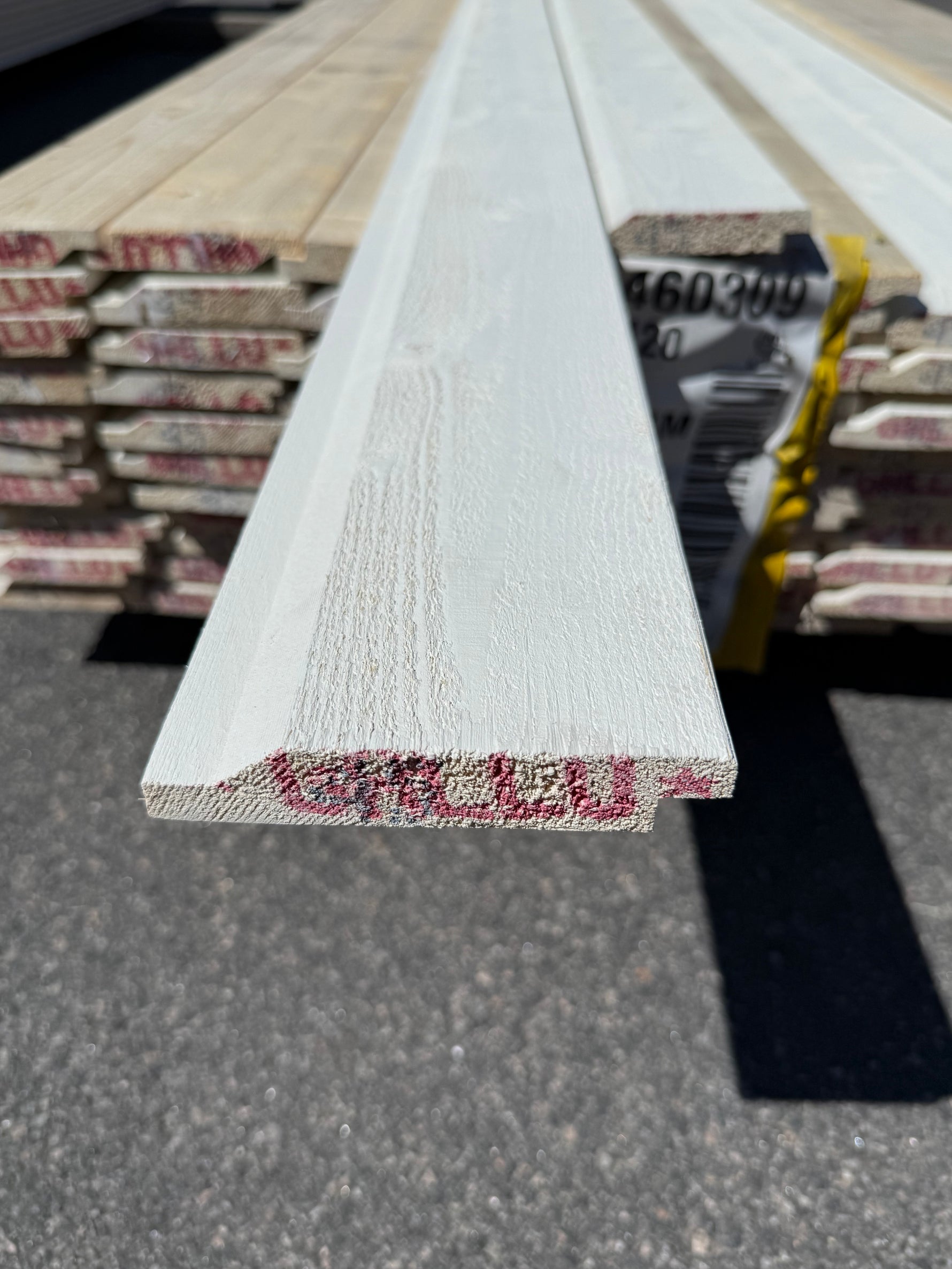 Paket Ytterpanel Enkelfas Halvspont 22x120mm, 108st 4.50m- Grundmålad