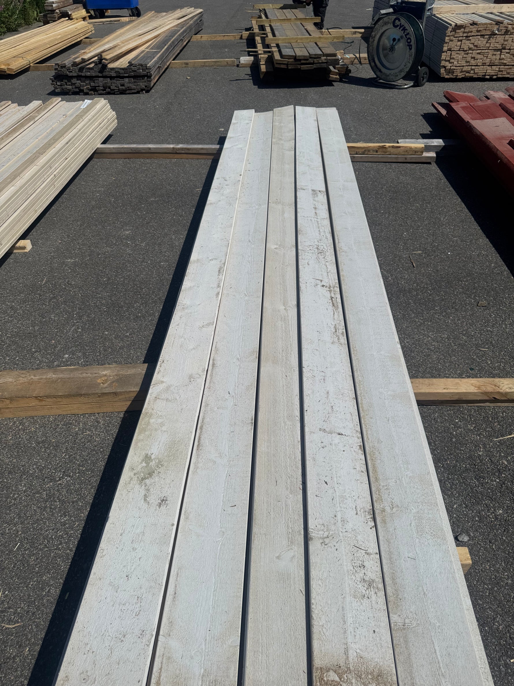 Paket Finsågad Panel 22x170 mm, 26 st 4,20 m Vitmålad