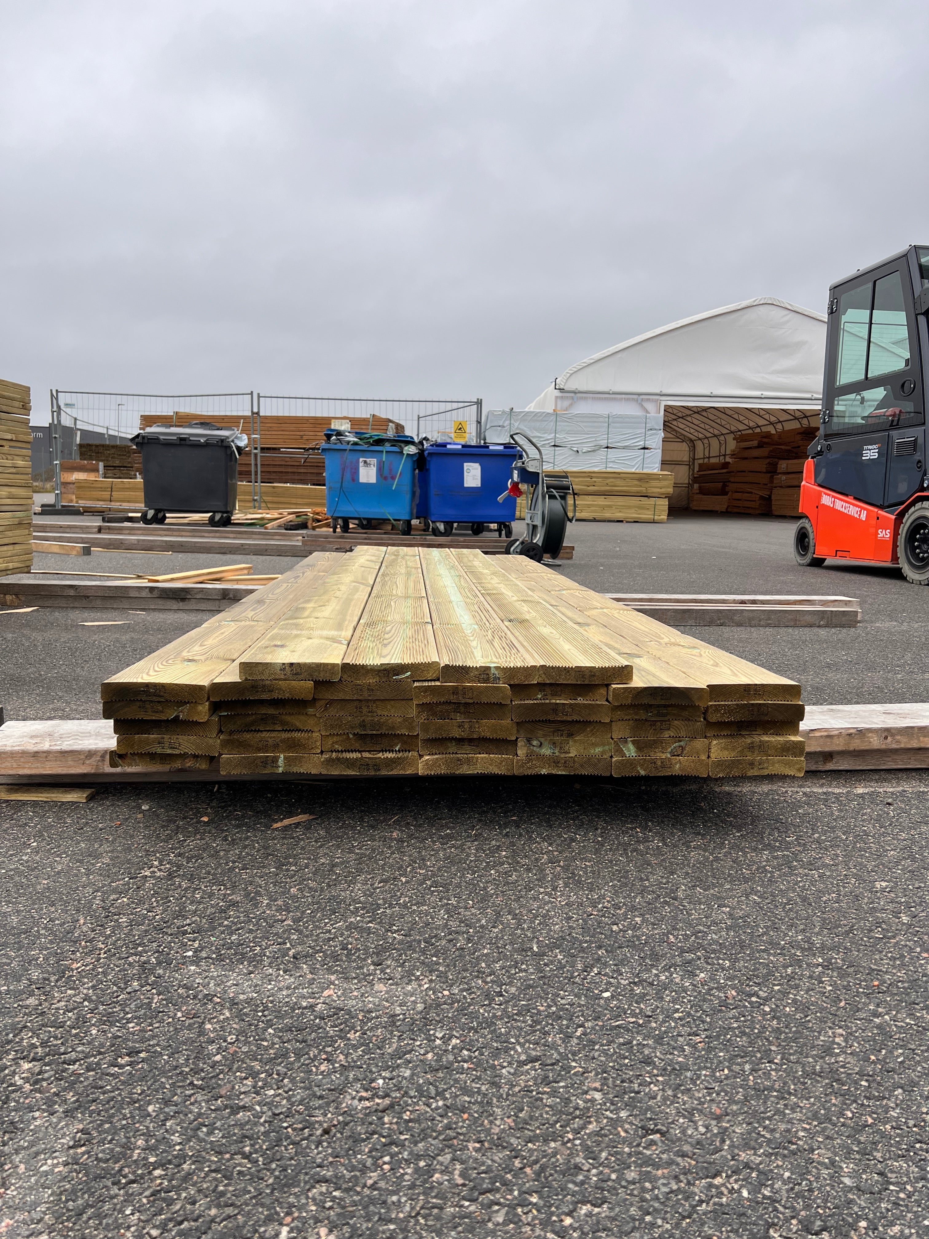 Paket tryckimpregnerad trall 27x145 rillad 39 st 3.30m (B-Sortering)