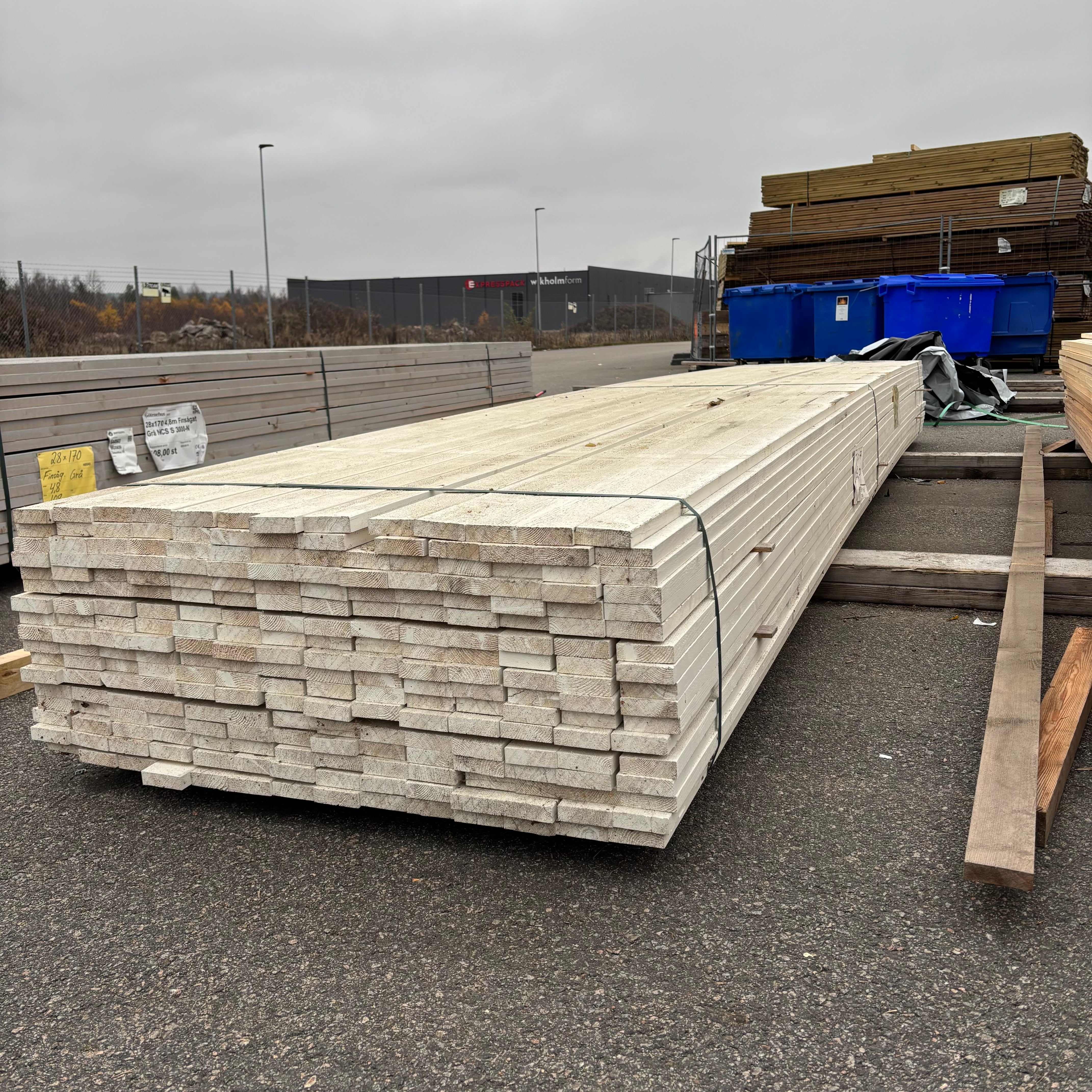 Paket Ytterpanel Finsågad 22x70mm – 238 st (5,40 m, Vit S0502-Y)