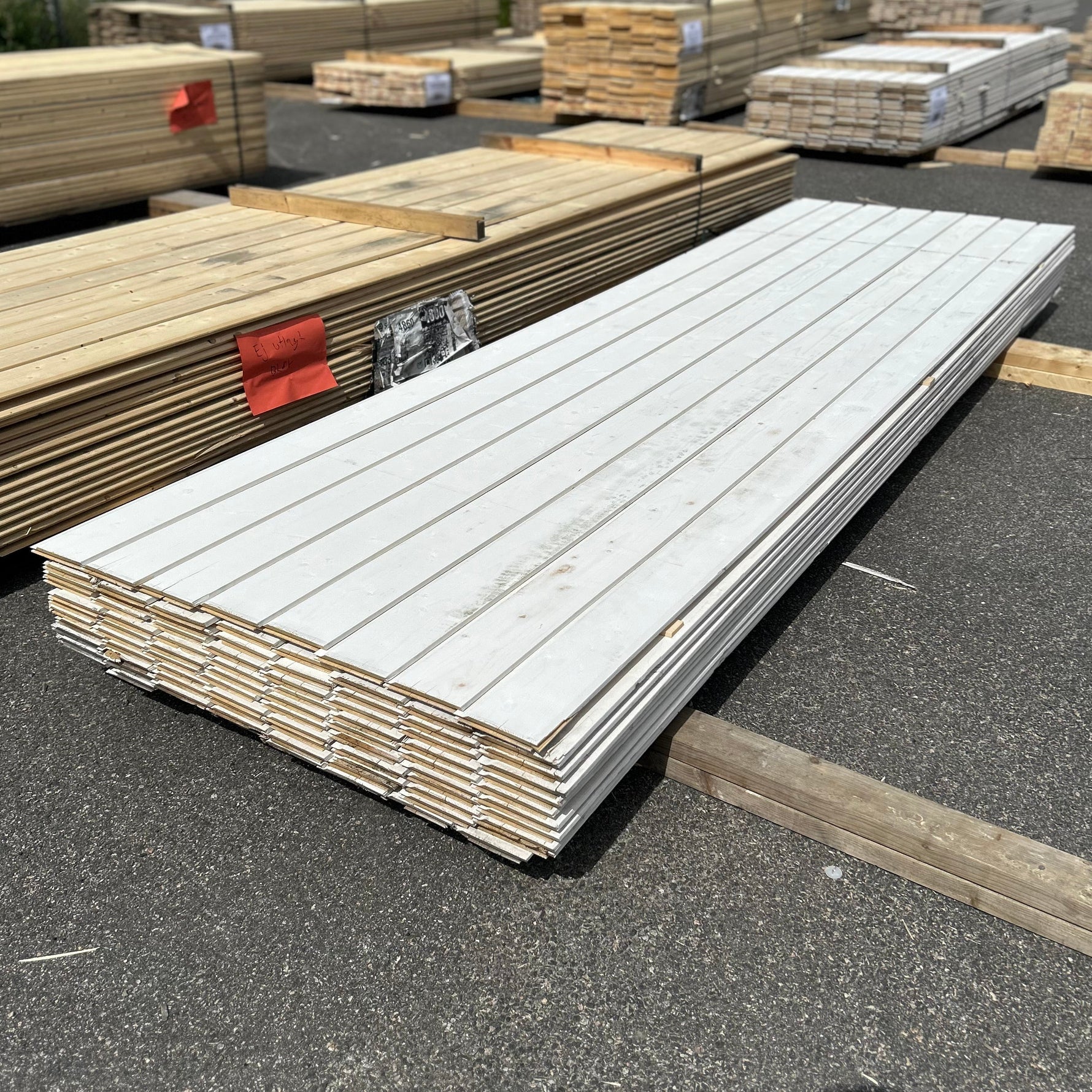 Paket Ytterpanel Enkelfasspont 22x145mm 3.60m 88st- Grundmålad