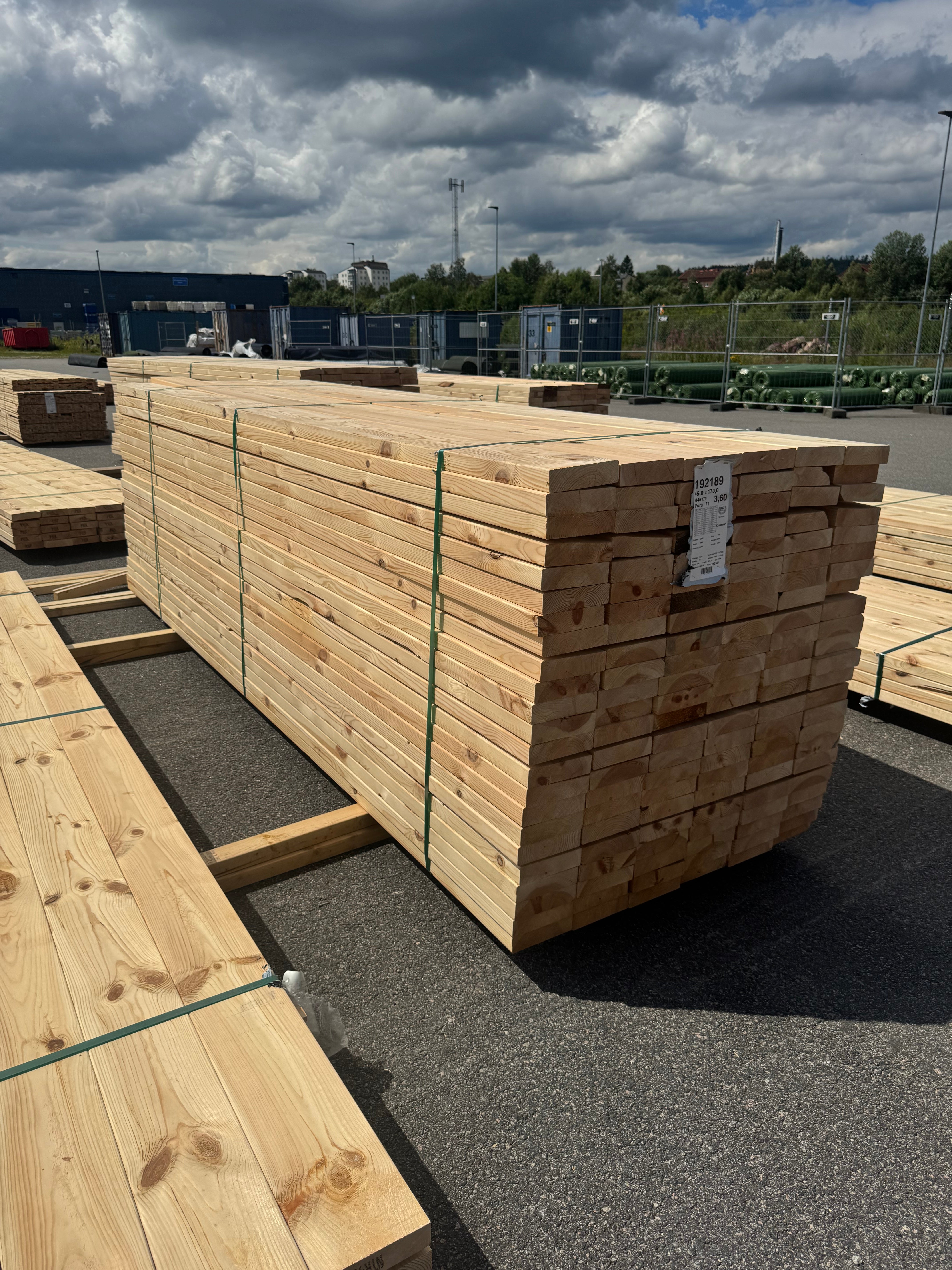 Paket Reglar 45x170 – 138 st (3,60 m, furu)