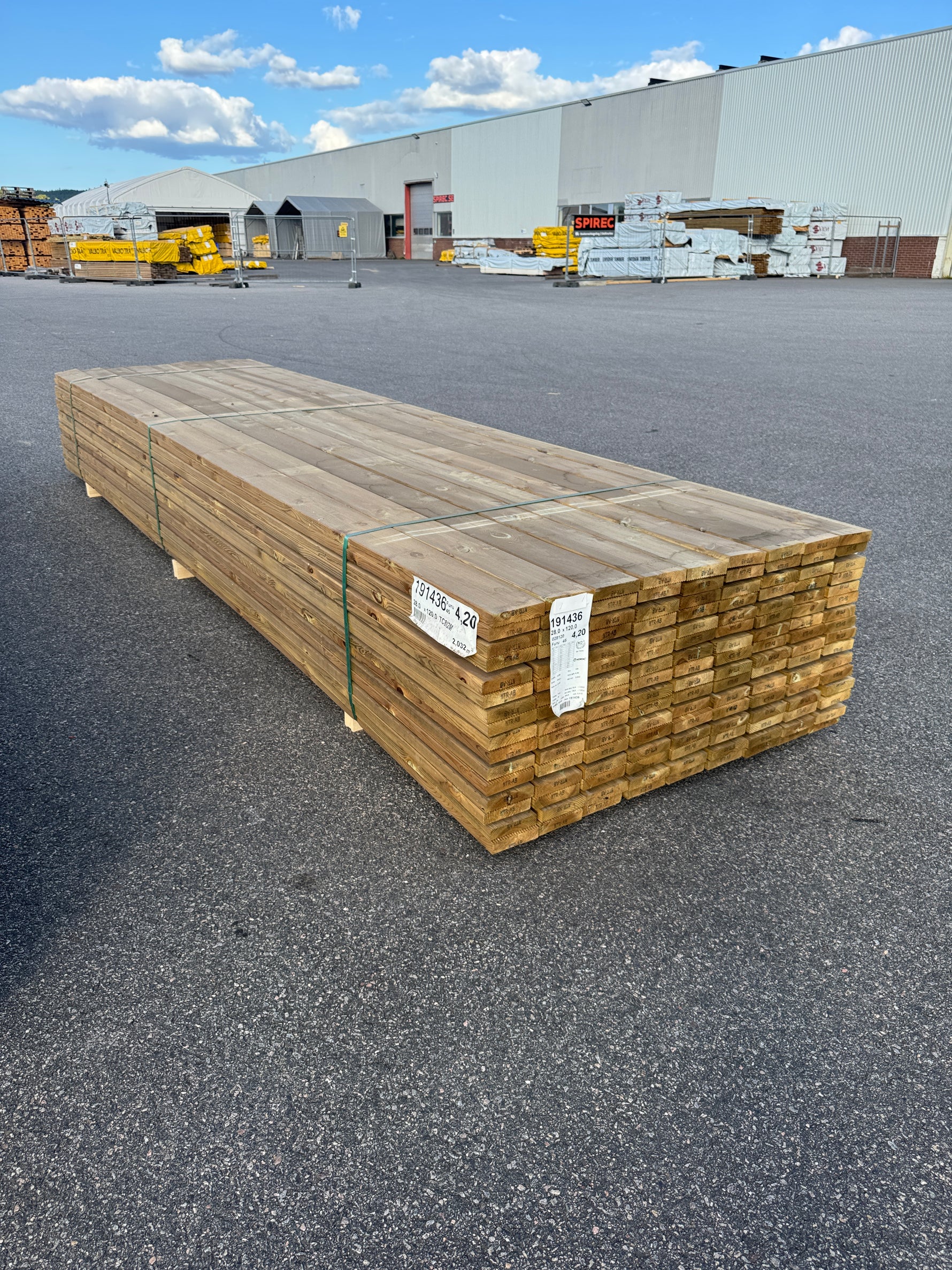 Paket Rillad Trall 28x120 – 144st – 4.20 m – NTR AB A-sortering
