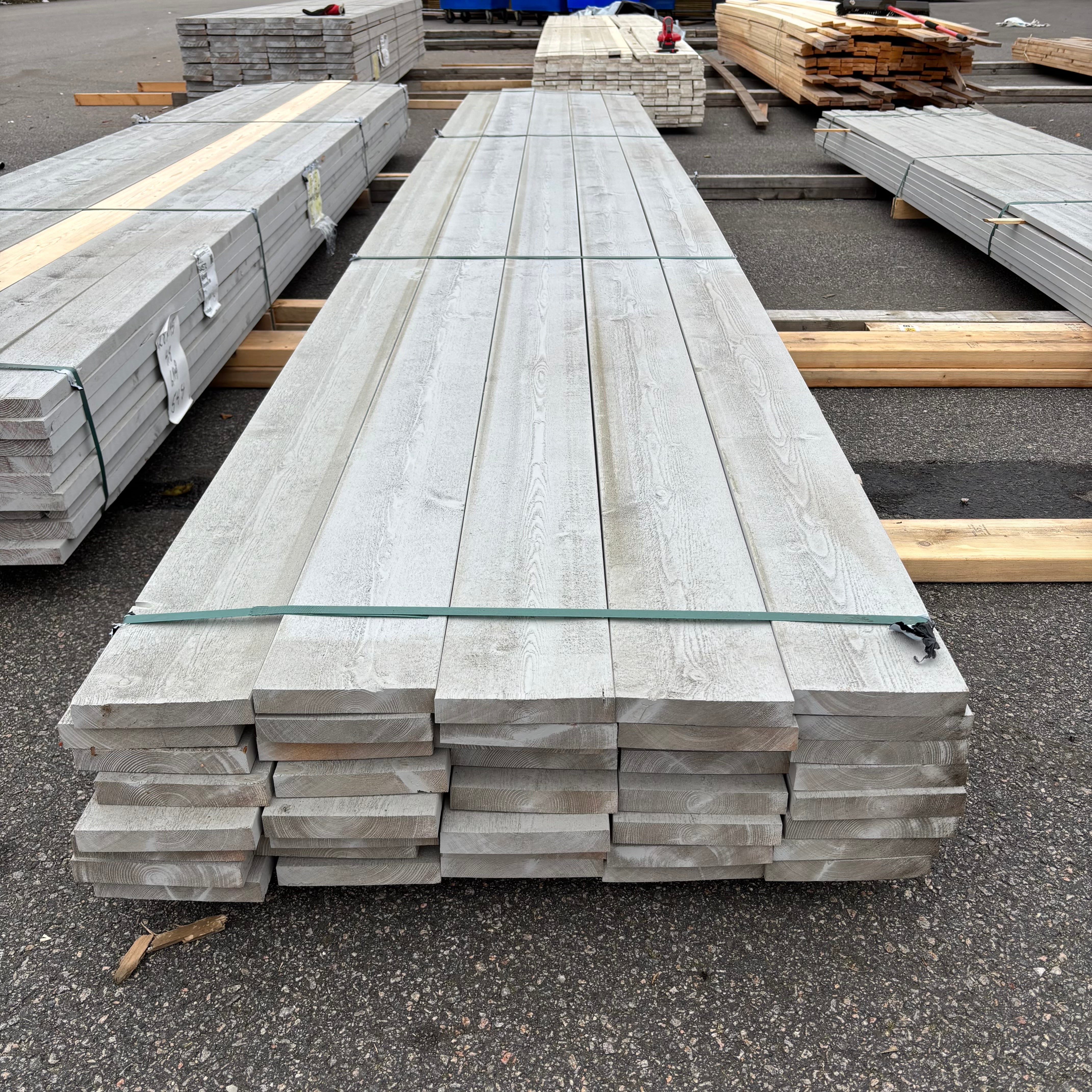 Paket Ytterpanel Finsågad 28x170mm – 40 st (5,40 m, Grå NCS S3000-N)