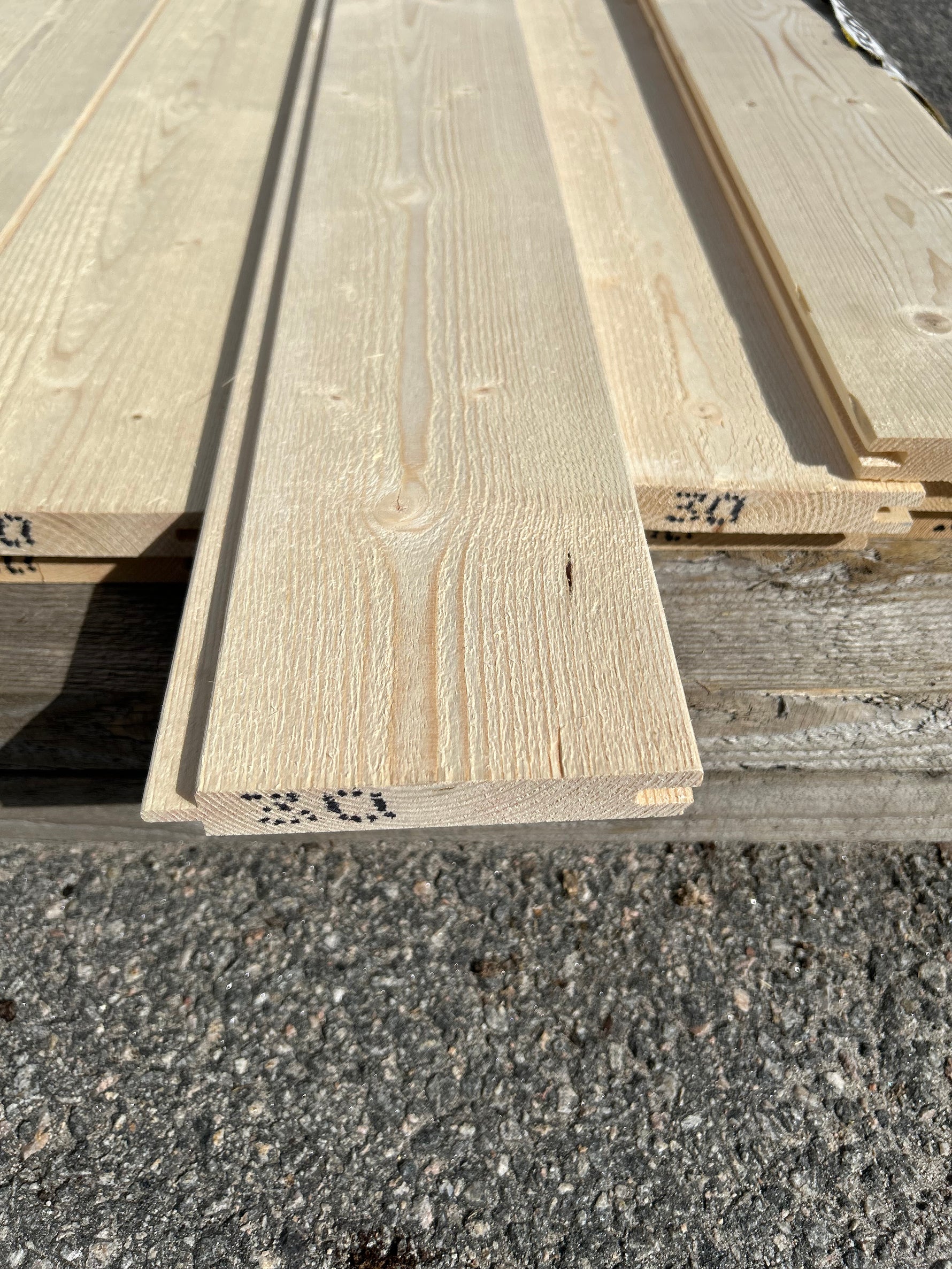 Paket Spontad Ytterpanel 22×145 mm 3,00 m 17 st Obehandlad Gran