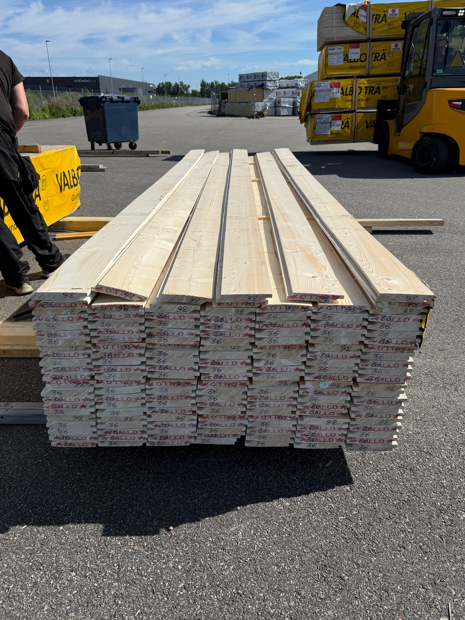 Paket Ytterpanel Enkelfas Halvspont 22x145mm, 149st 3.60m Mellanstruken