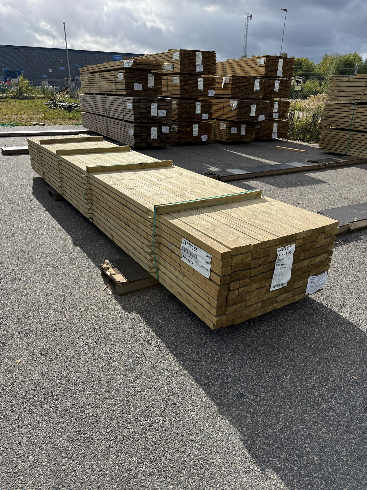 Paket Tryckimpregnerade Reglar 45x70mm, 140st 5,10m