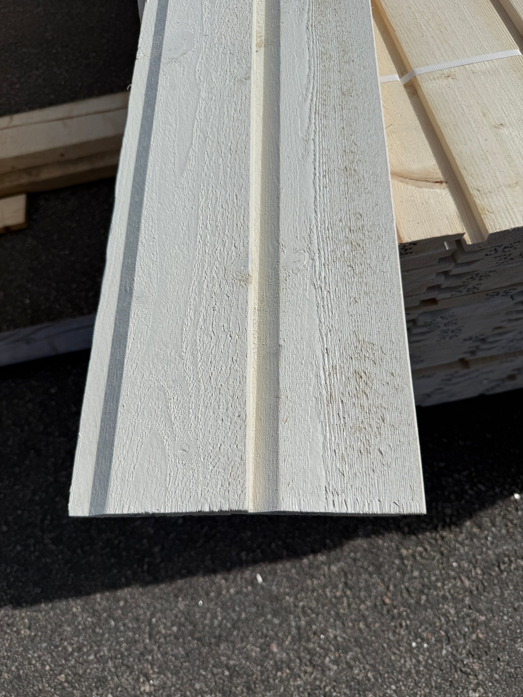 Paket Ytterpanel Enkelfas Halvspont 22x120mm, 203st 3.60m Grundmålad