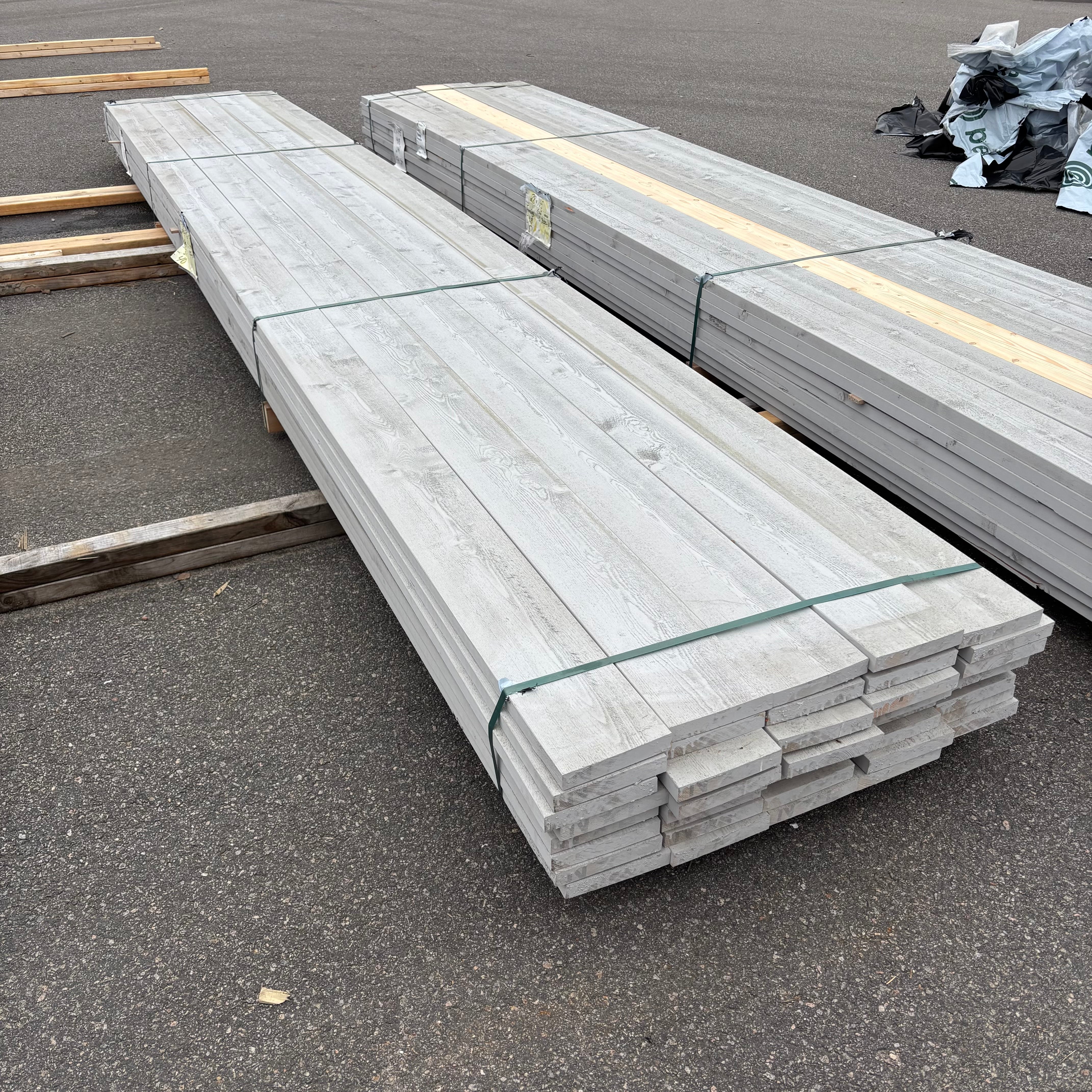 Paket Ytterpanel Finsågad 28x170mm – 40 st (5,40 m, Grå NCS S3000-N)