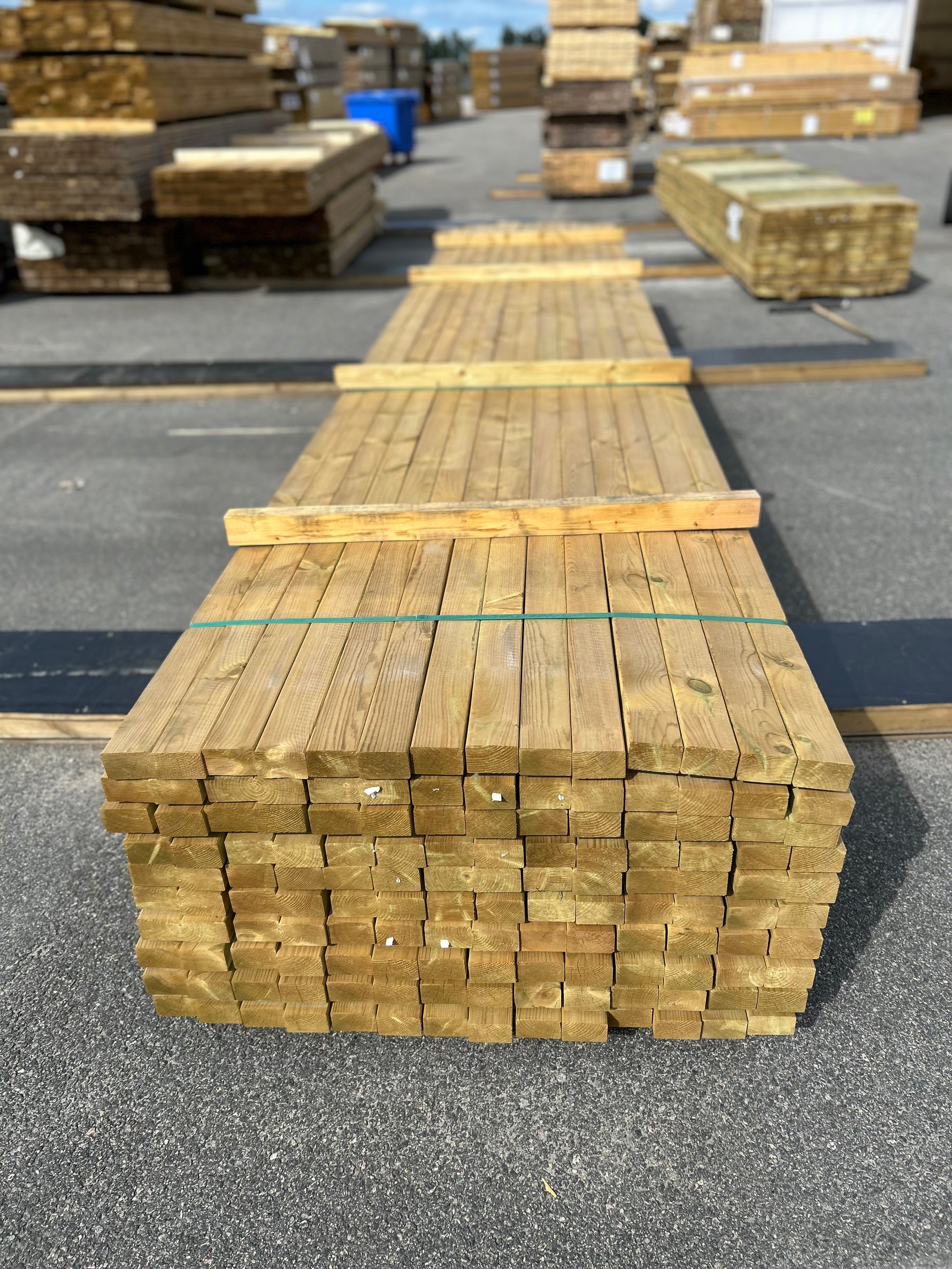 Paket Tryckimpregnerade Reglar 45x70mm Fingerskarvade 5,40m 140st