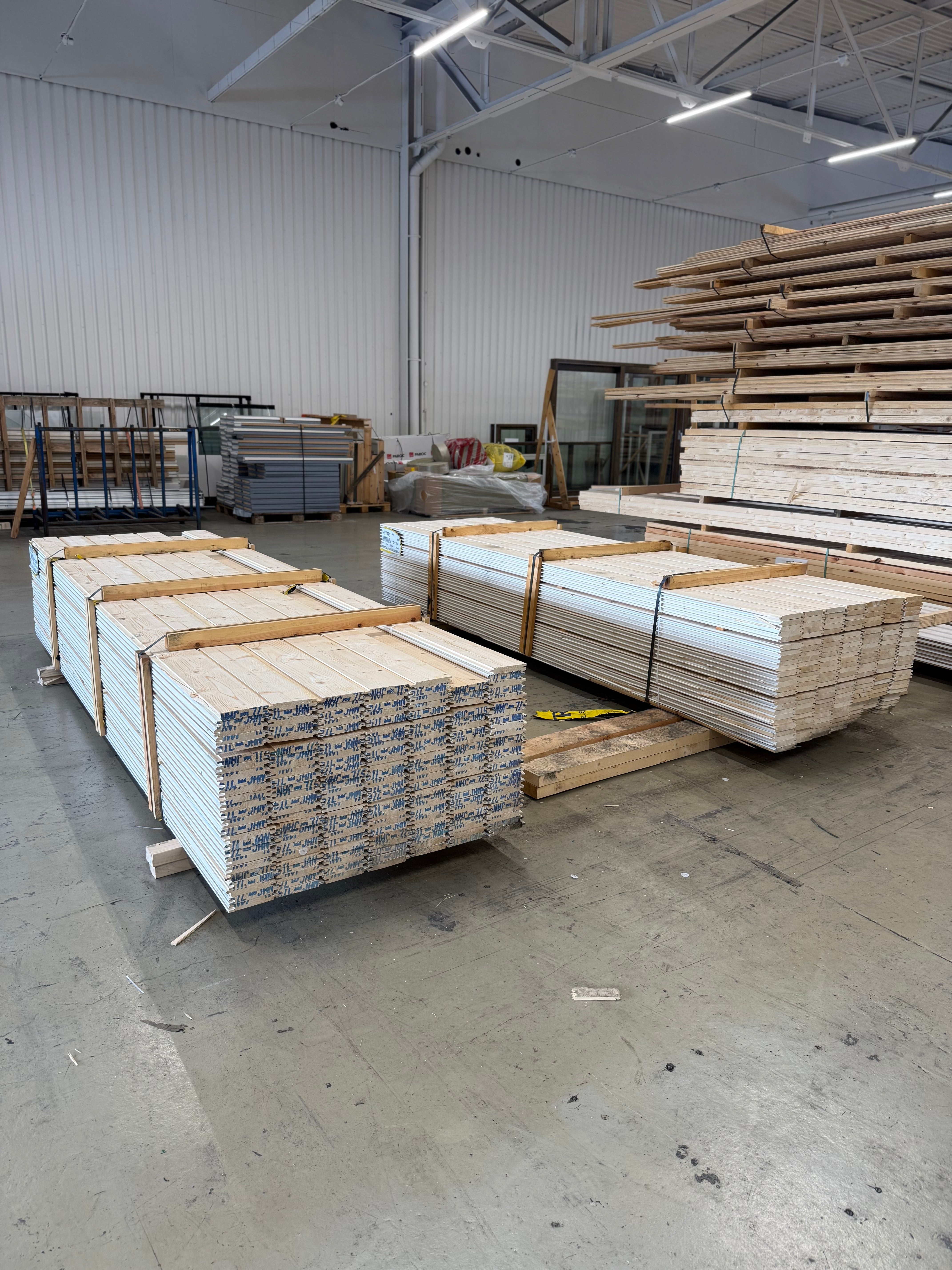 Ytterpanel Dubbelfasspont 22x145mm 3.60m – Grundmålad Vit Gran