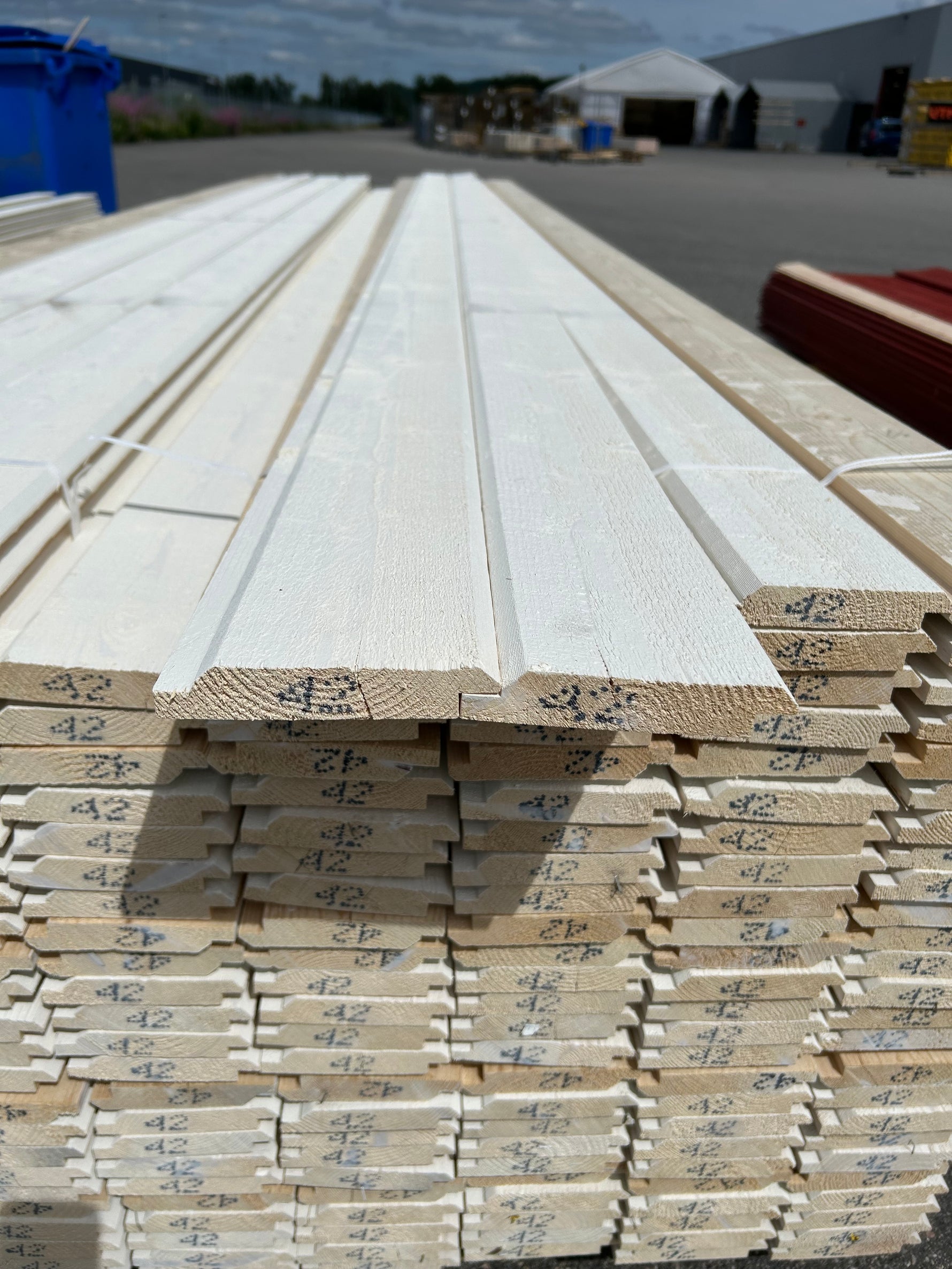 Paket Dubbelfas Halvspont 22x120mm 4.20m Grundmålad 225st