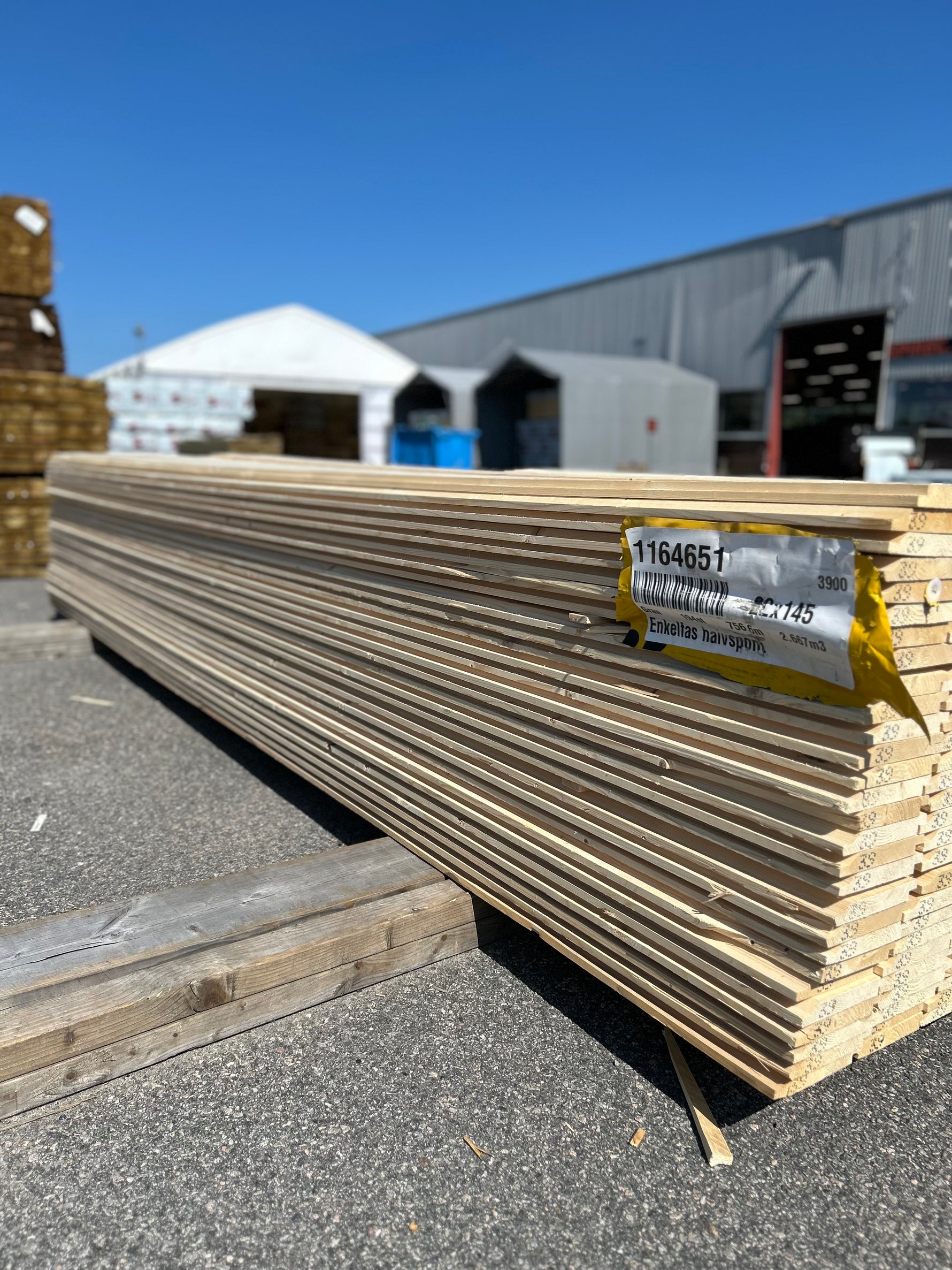 Paket Enkelfas Halvspont 22x145mm 3.90m 194st Obehandlad