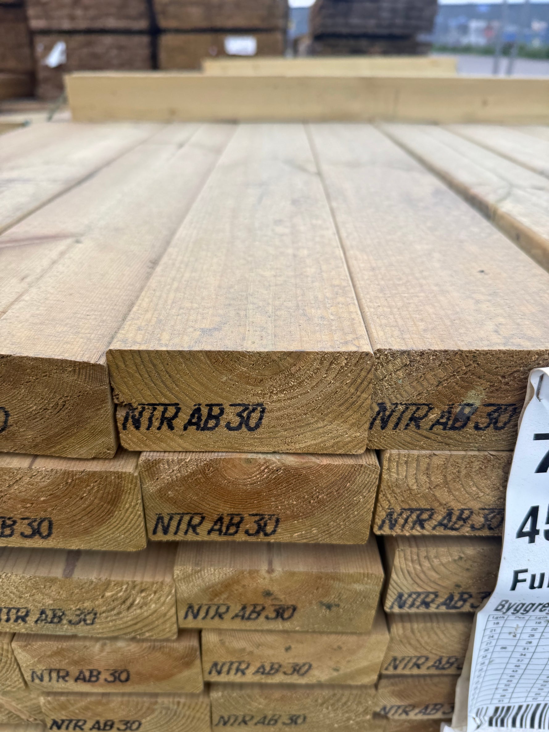 Paket Tryckimpregnerade Reglar 45x95mm, 66st 3,0m