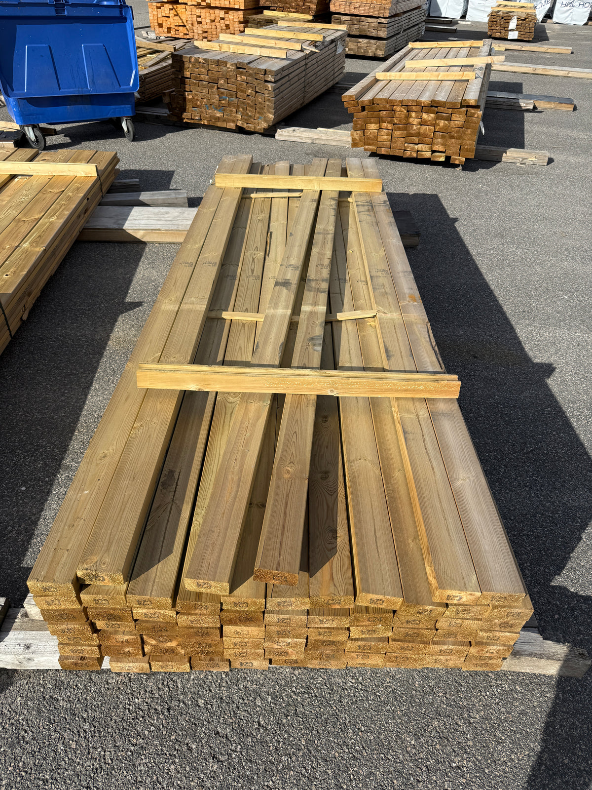 Paket Tryckimpregnerade Reglar 45x95mm 3,30m NTR-AB, C24 72st