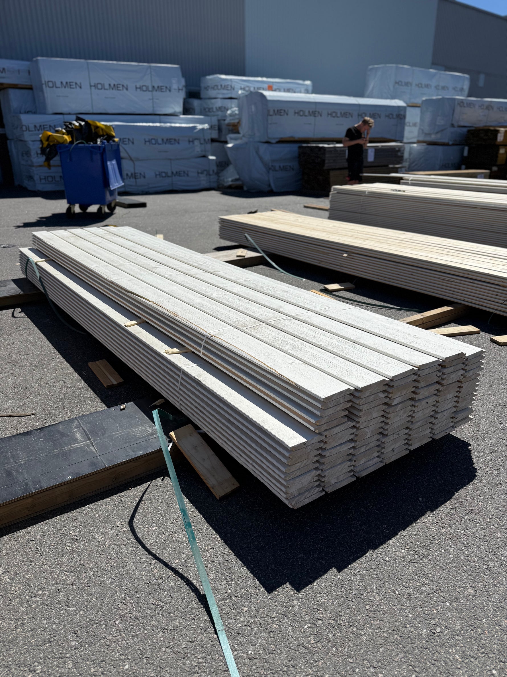 Paket Ytterpanel Enkelfas Halvspont 22x145mm, 100st 3.60m Grundmålad