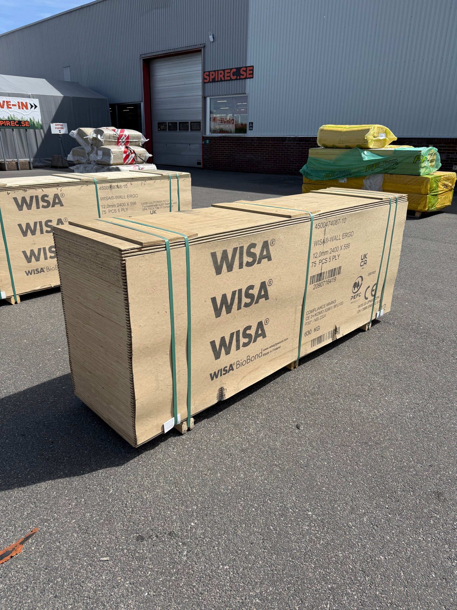 Parti WISA Wall Ergo Plywoodskivor 12mm (598x2400mm)