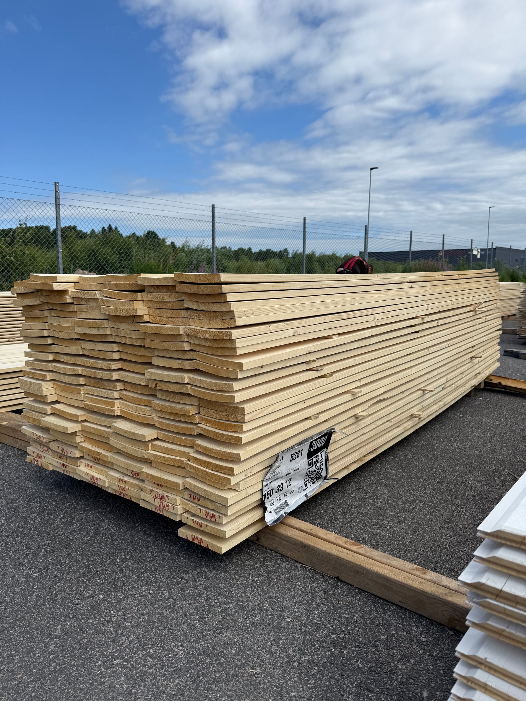 Paket Finsågade Brädor 22x170mm, 156st 3.0m- Obehandlade