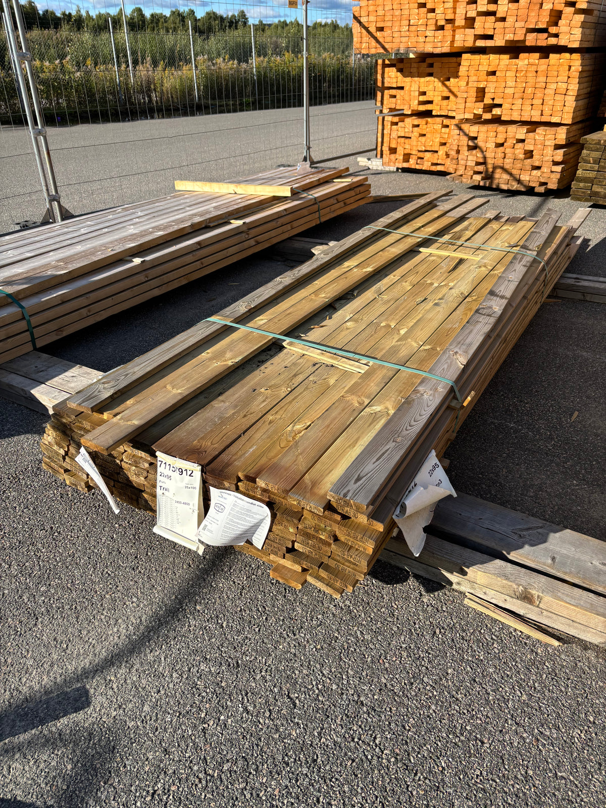 Parti Tryckimpregnerad Trall 22x95mm (2,40–4,50m) 120st