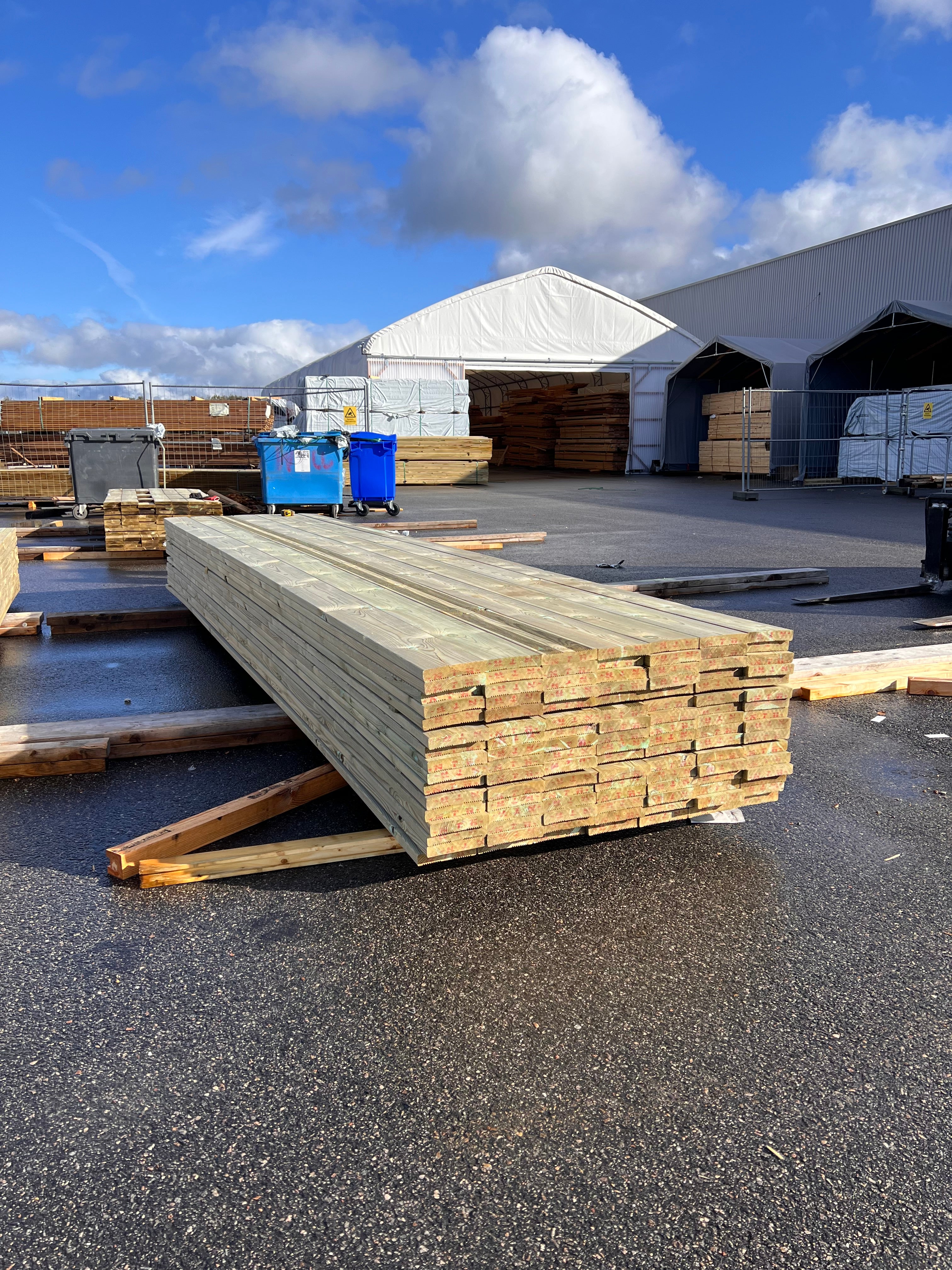 Paket tryckimpregnerad trall 27x145 Rillad 112 st 4.80m (B-sortering)