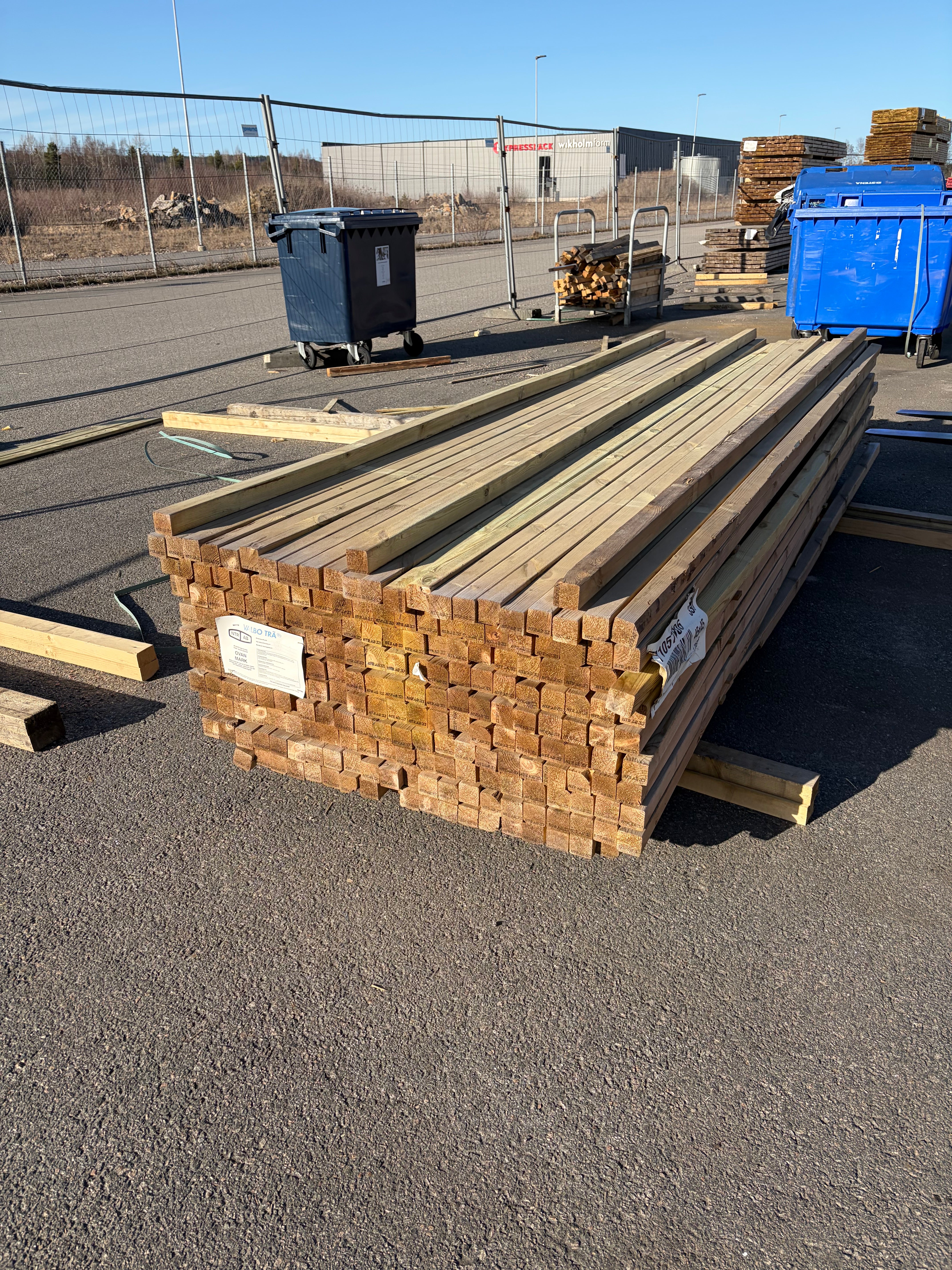 Paket Reglar 45x45mm – 220 st 3,30 m Tryckimpregnerad - Spirec