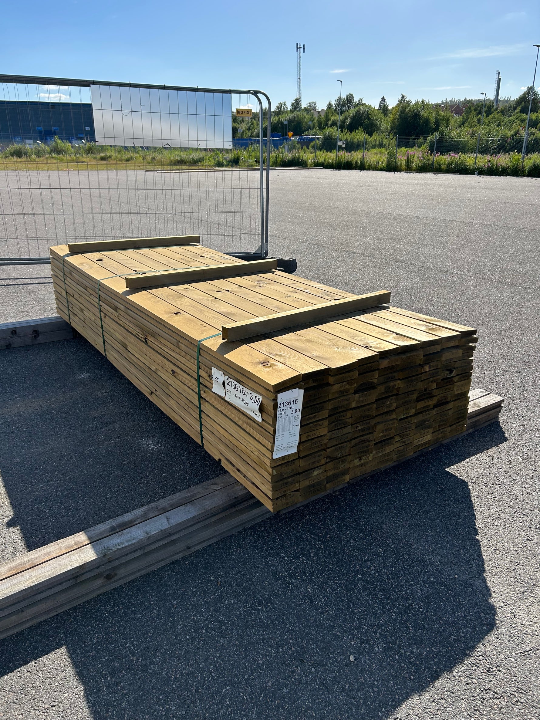 Paket Tryckimpregnerad Trall 28x120mm 3,00m 144st B-Sortering