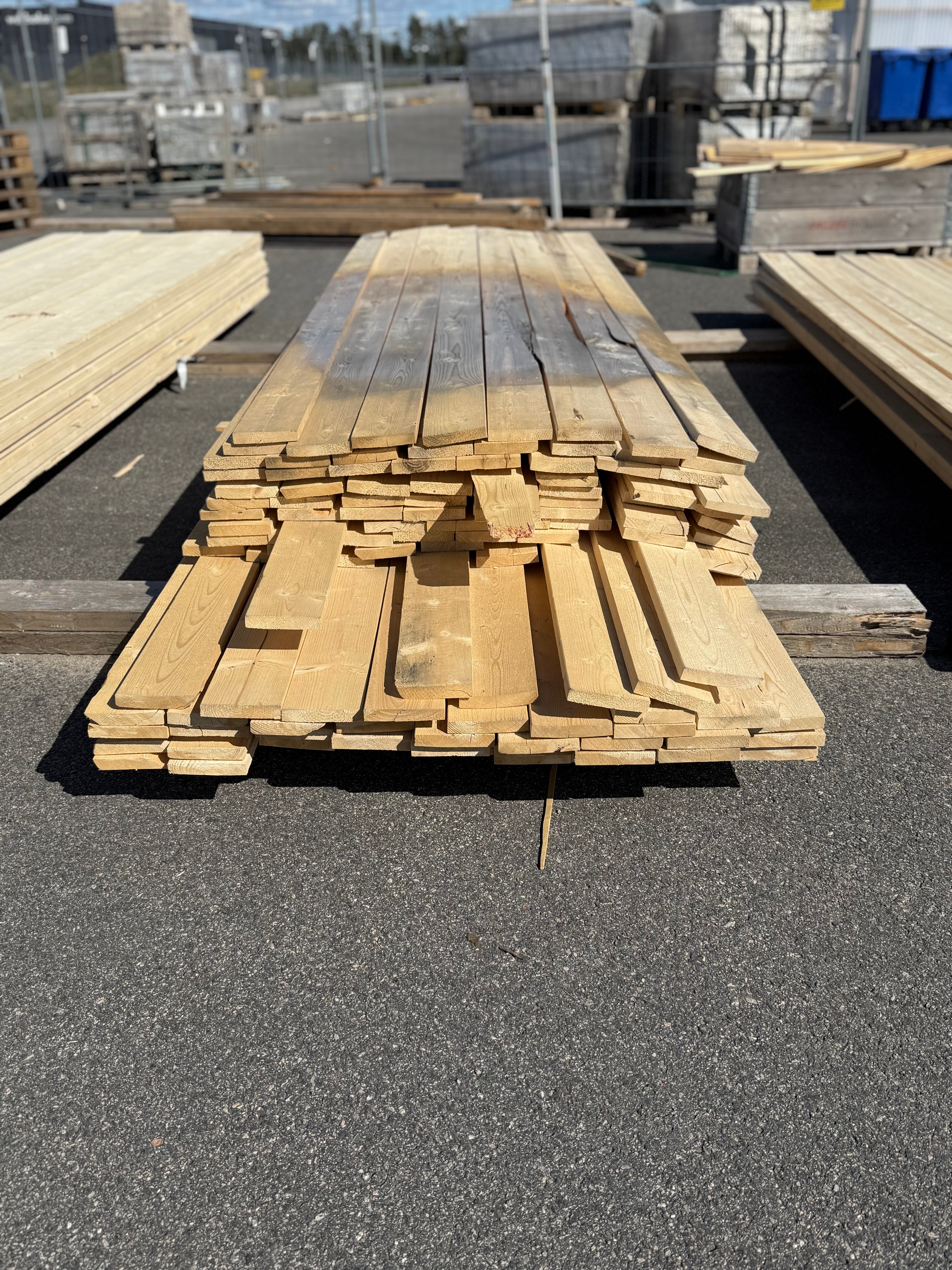 Paket Finsågad Panel 22x120mm 114st 3.0–3.60m – Andra sortering