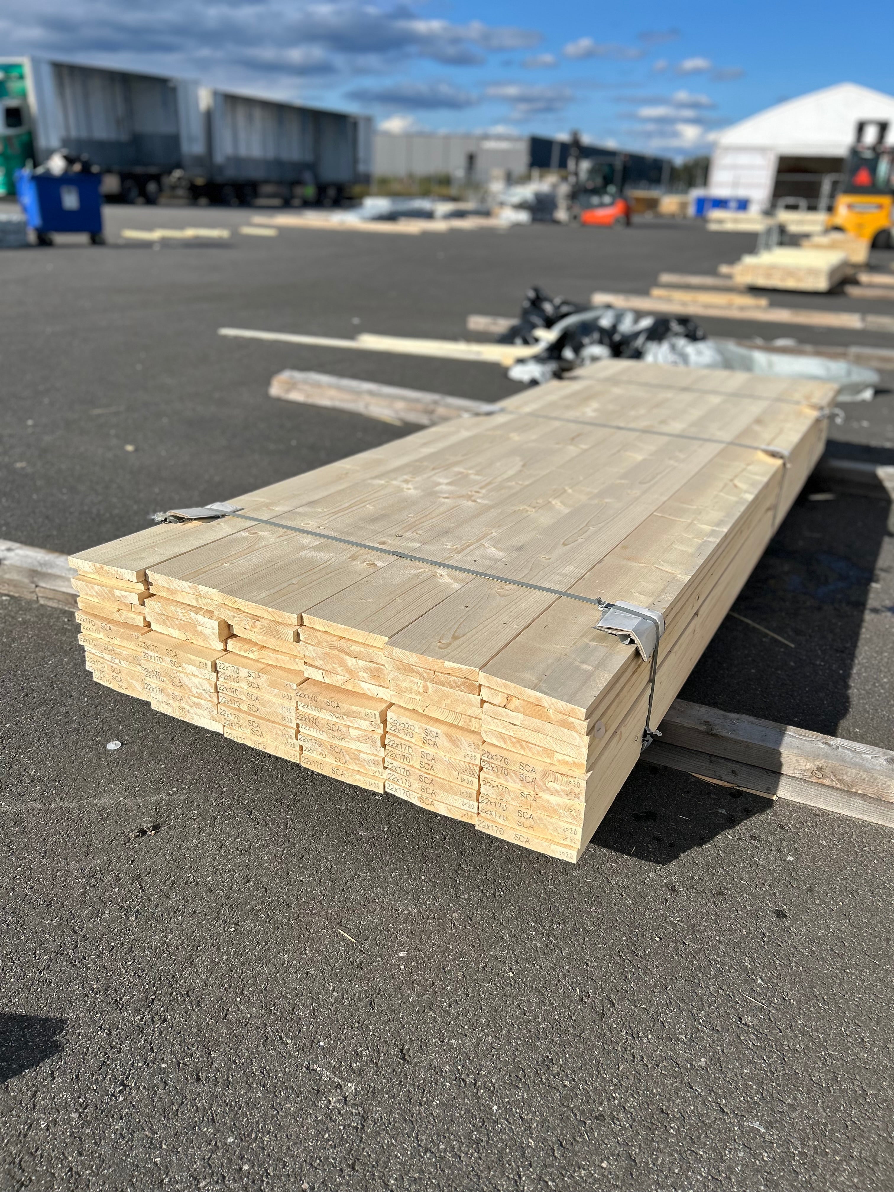 Paket Finsågad Panel 22x170mm 72st 3.0m – Andra sortering