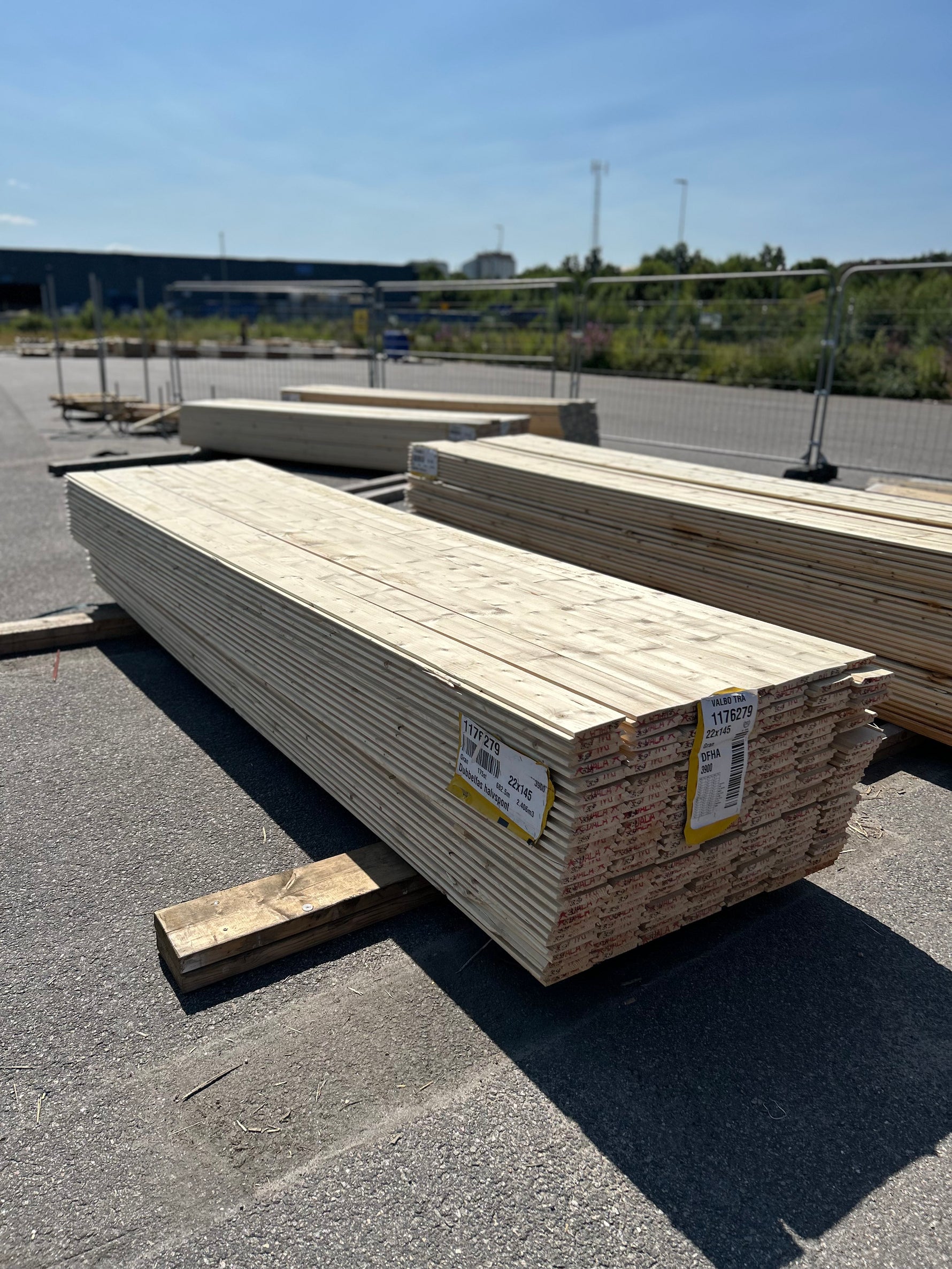 Paket Dubbelfas Halvspont 22x145mm 3.90m 175st Obehandlad