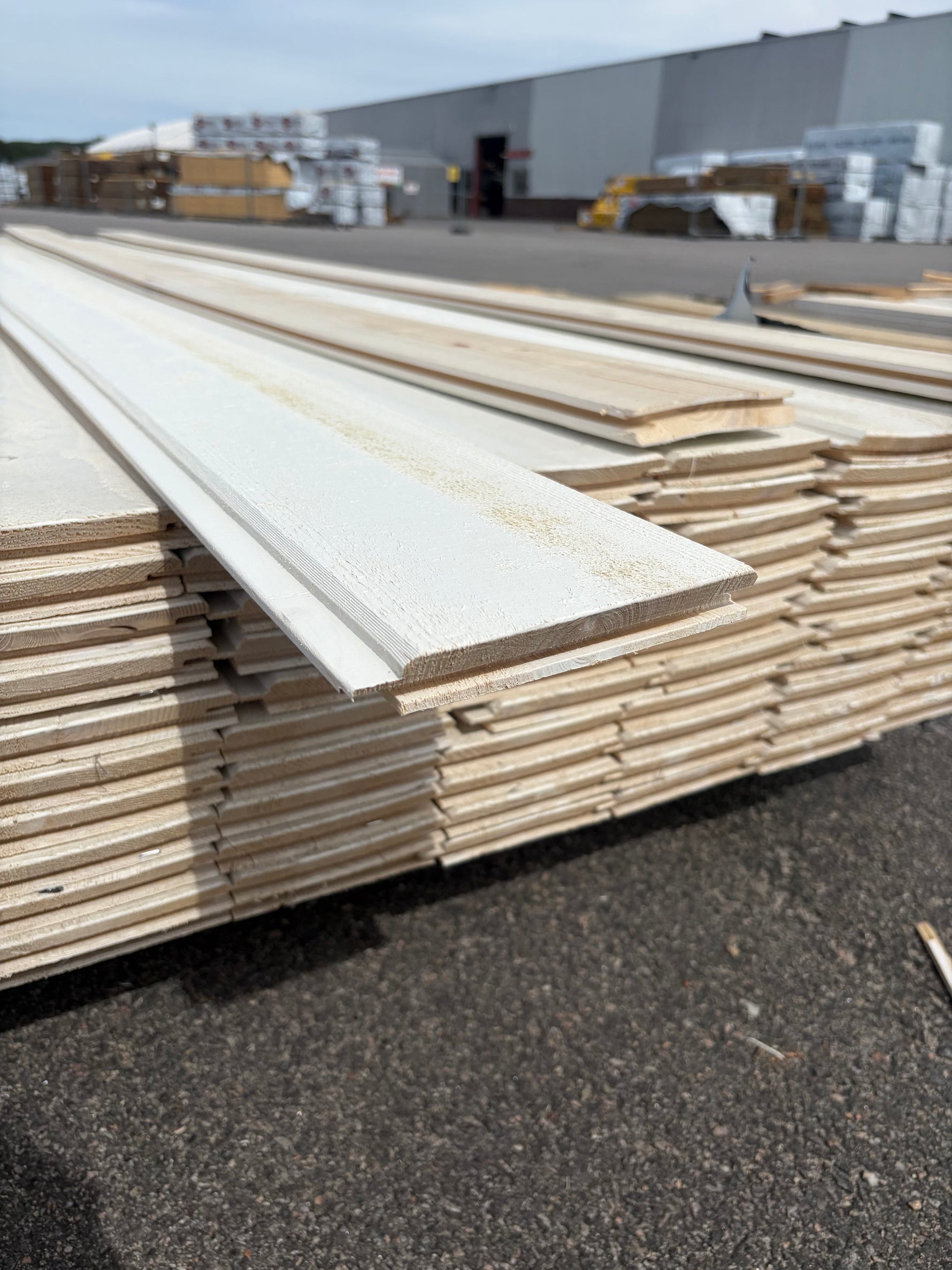 Paket Ytterpanel Dubbelfas Ändspont 22x145mm, 81st 3.60m Grundmålad