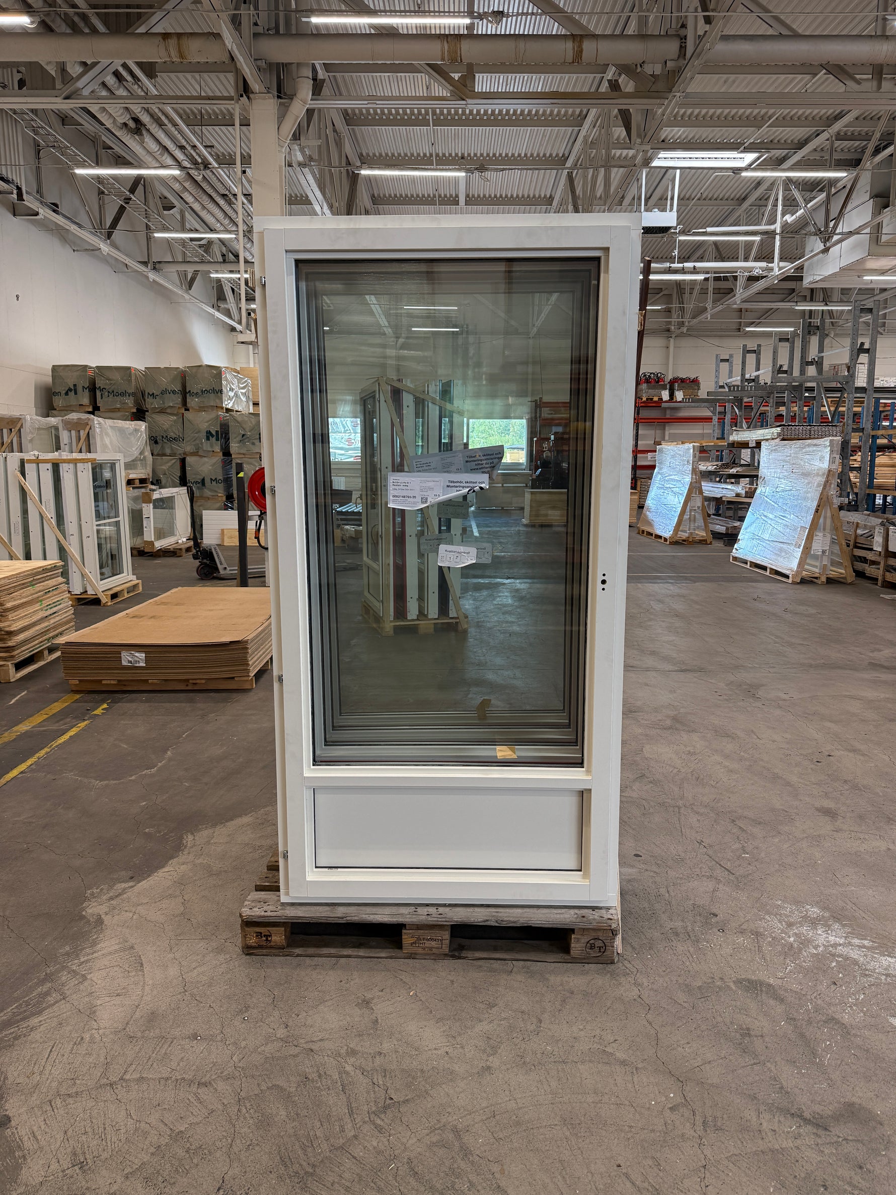 Altandörrar- Inåtgående, Trä/Aluminium – 1080 × 2080 mm- Röd