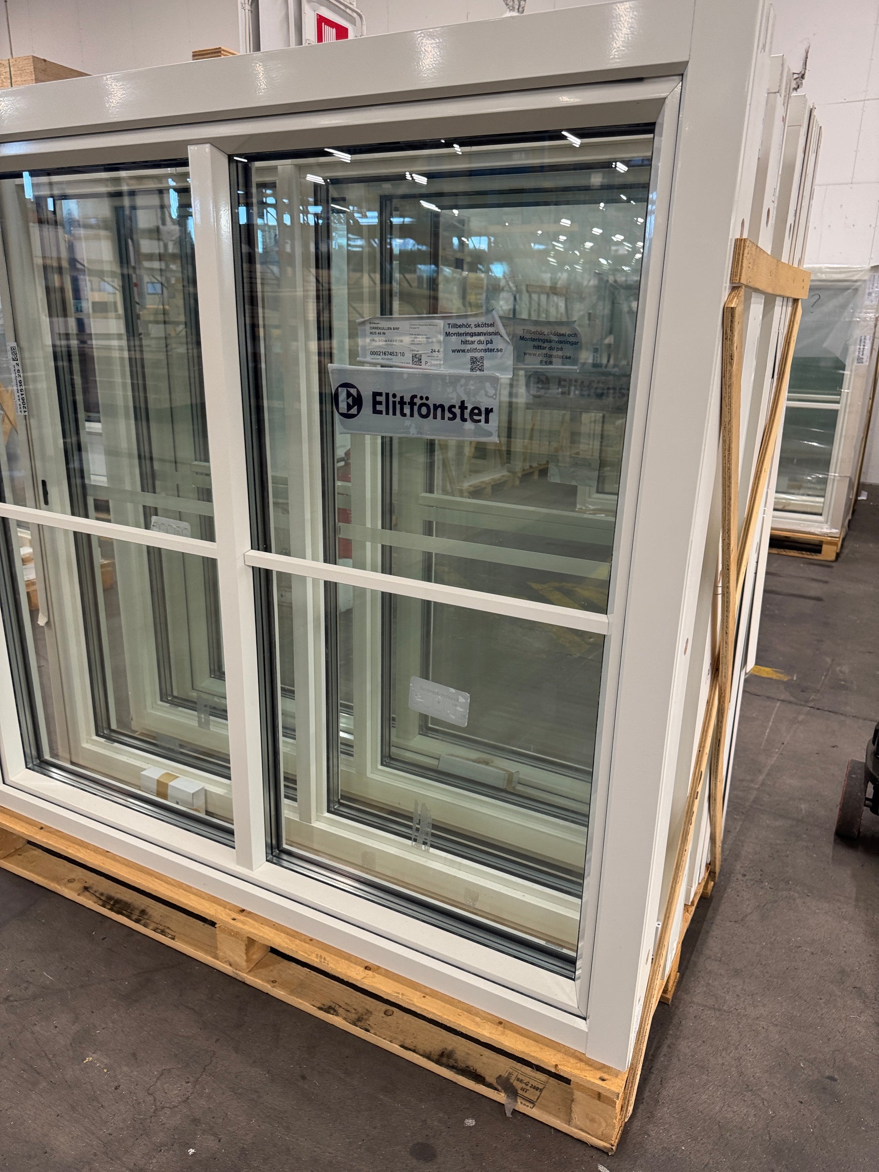 Fönster 158x148 cm – 3-glas, vitt inåtgående