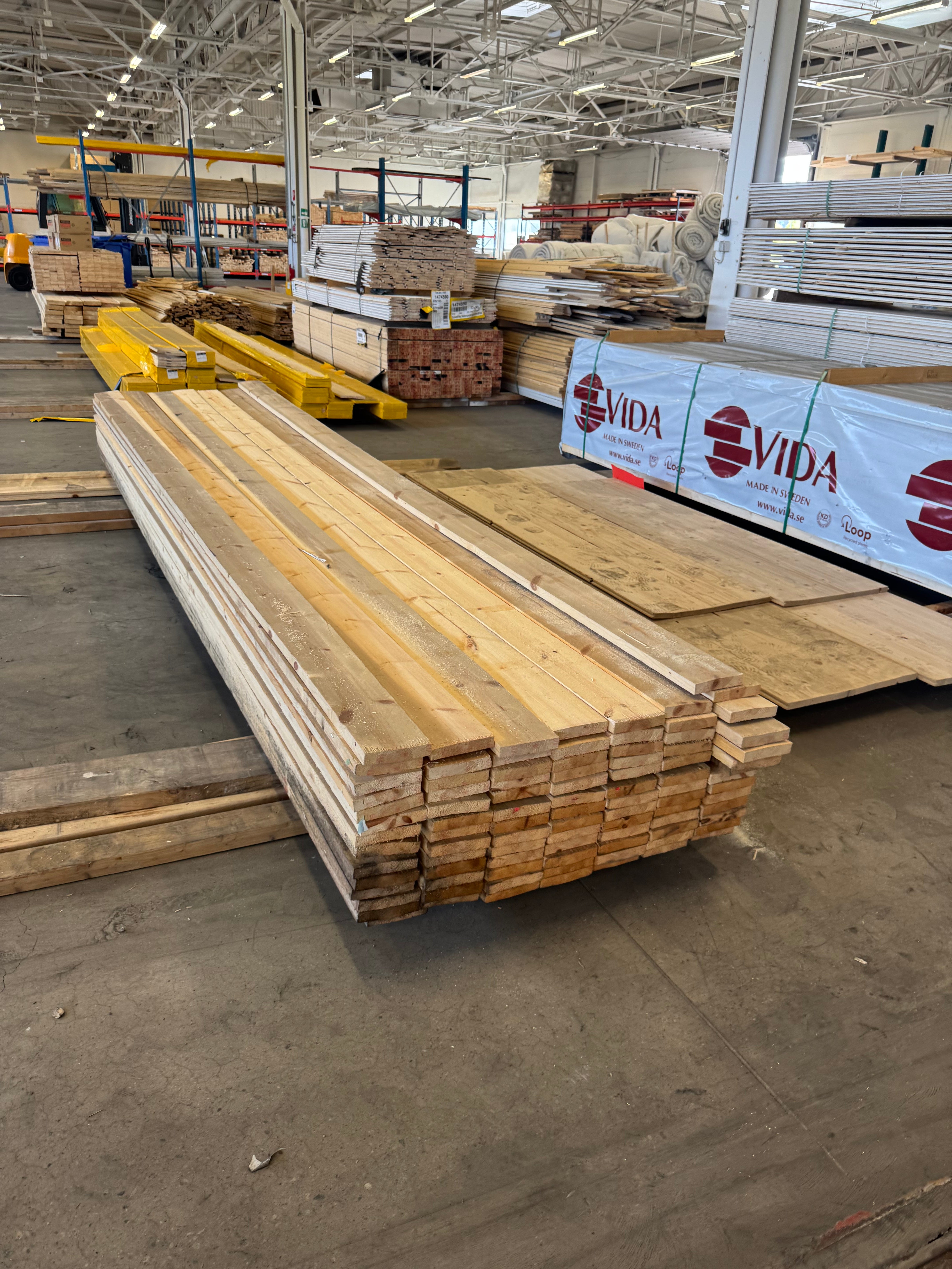 Paket Brädor 25x125 4.20m 93st