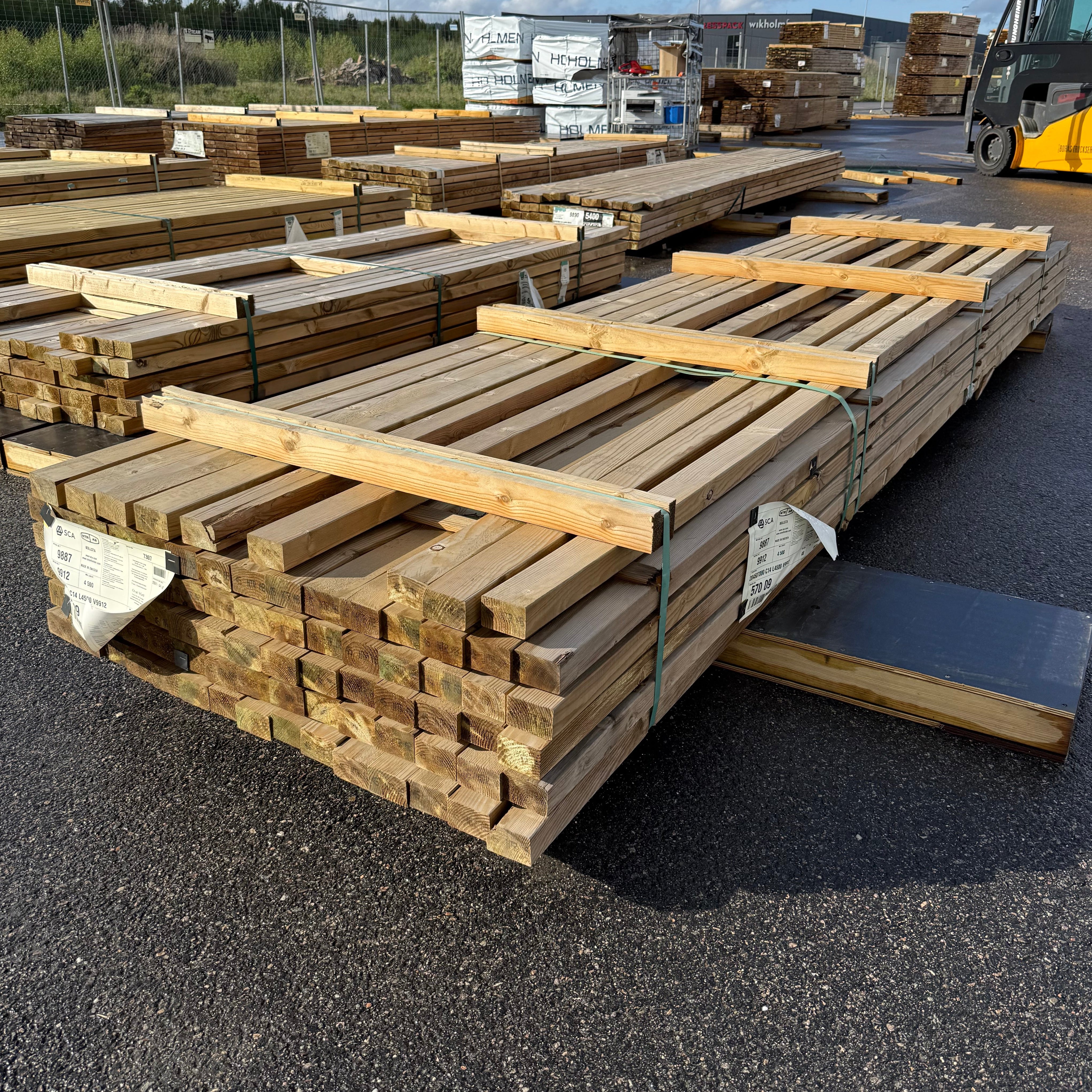 Paket Tryckimpregnerade Reglar 45x70mm, 84st 4.50m (C14)