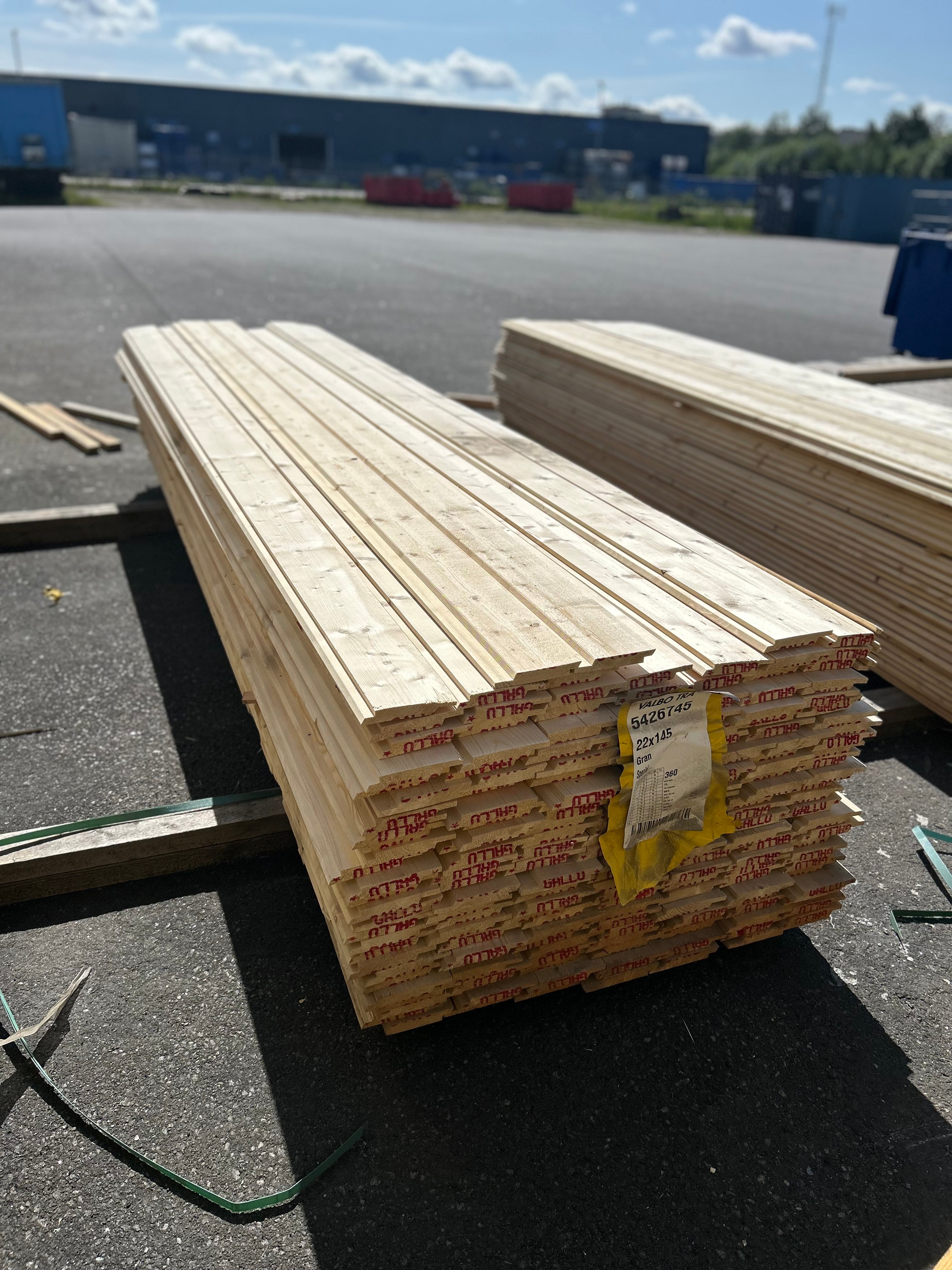 Paket Ytterpanel 22x145 175st 3.60m obehandlad