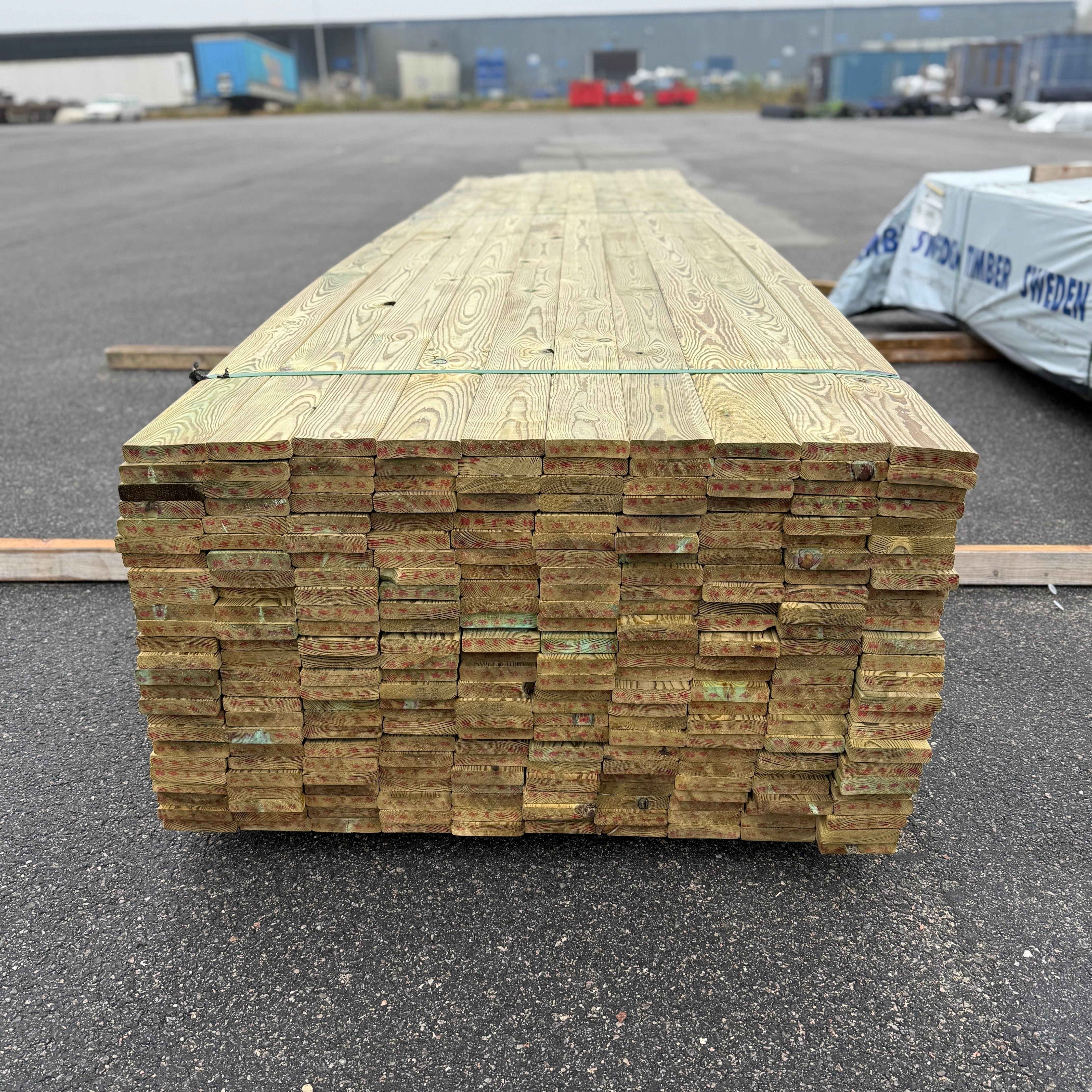 Tryckimpregnerad Trall 22x95mm Furu (Sekunda)