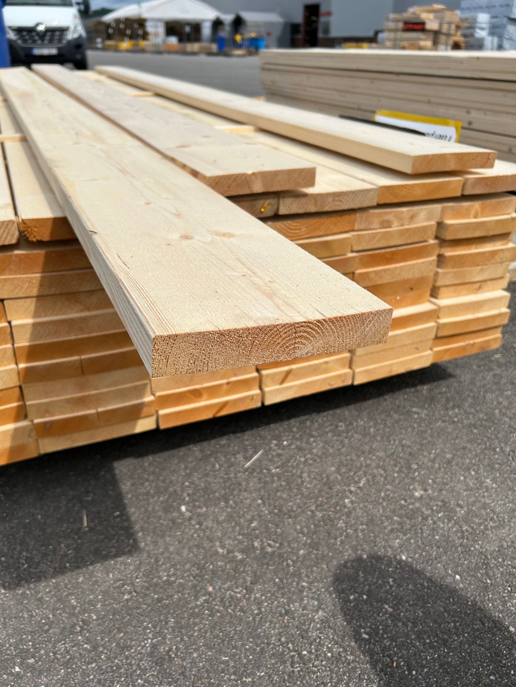 Paket Finsågade Brädor 28x170mm 3.60m- 69st Obehandlade