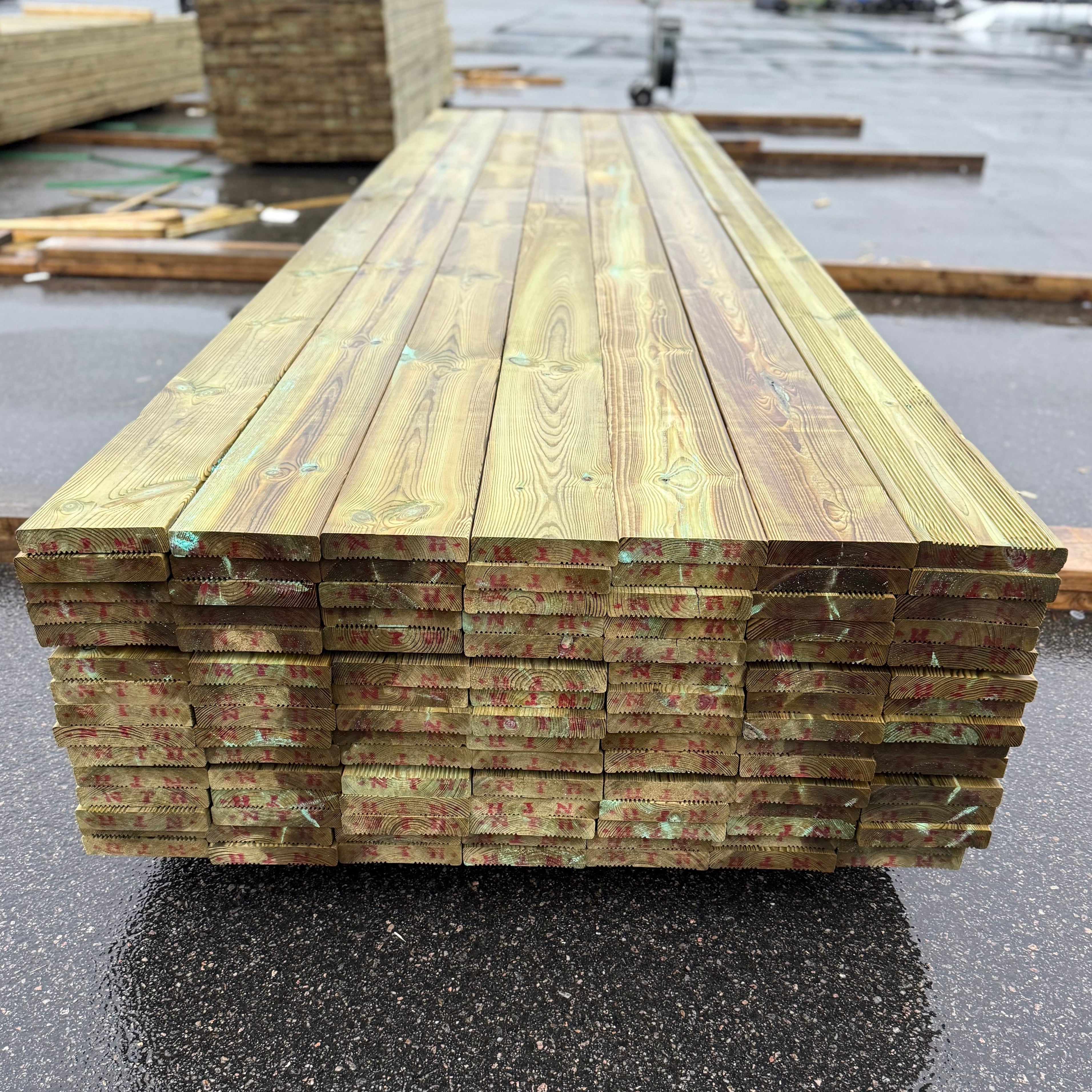 Paket Tryckimpregnerad Rillad Trall 27x145 – 105 st 4,20m (B-sortering)