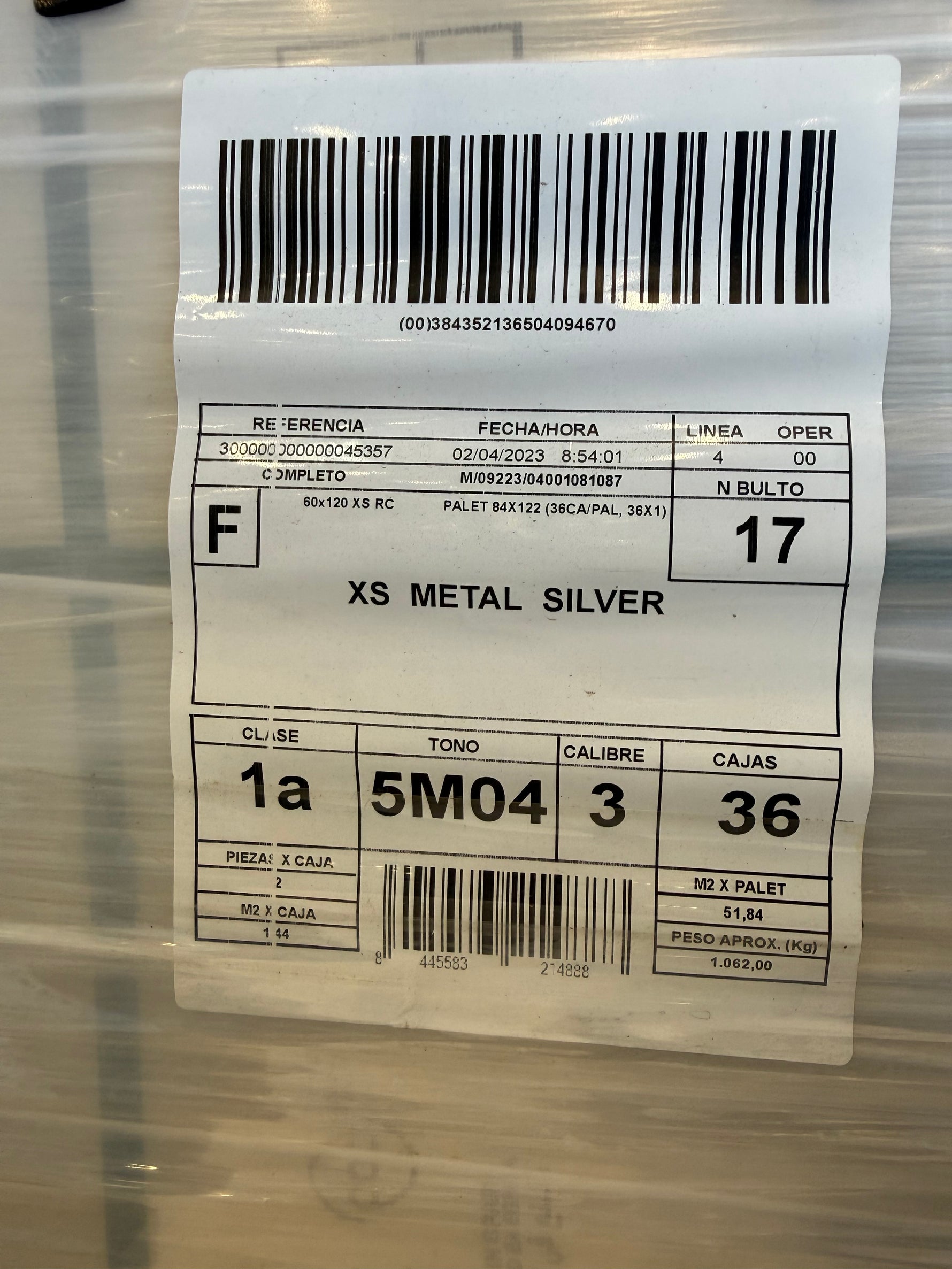 Klinker Metall Silver – 60x120mm Såg (1,44kvm/ Pkt)
