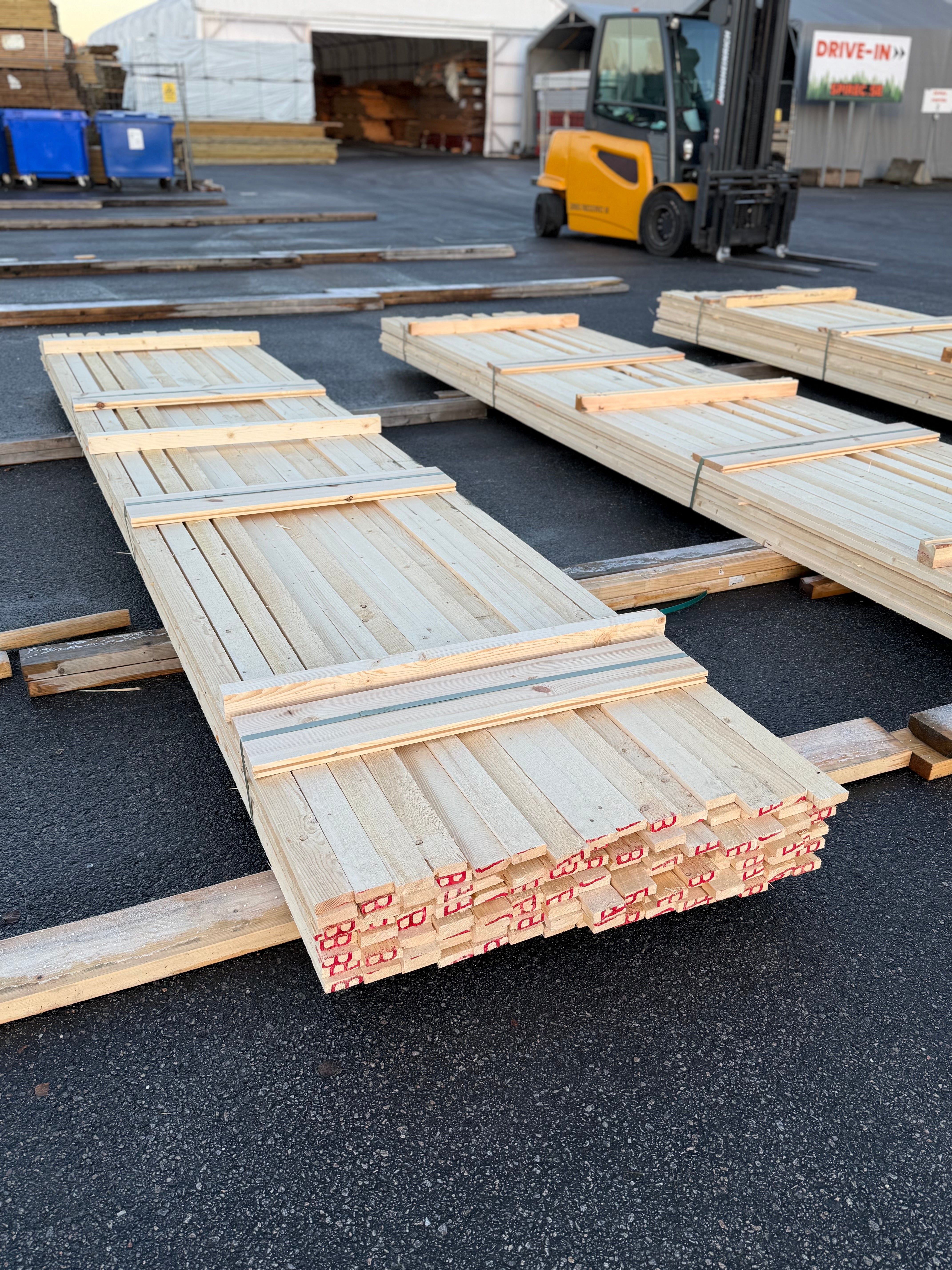 Paket Brädor 19x63mm – 110 st (4,80 m, gran, ohyvlad/råsågad)